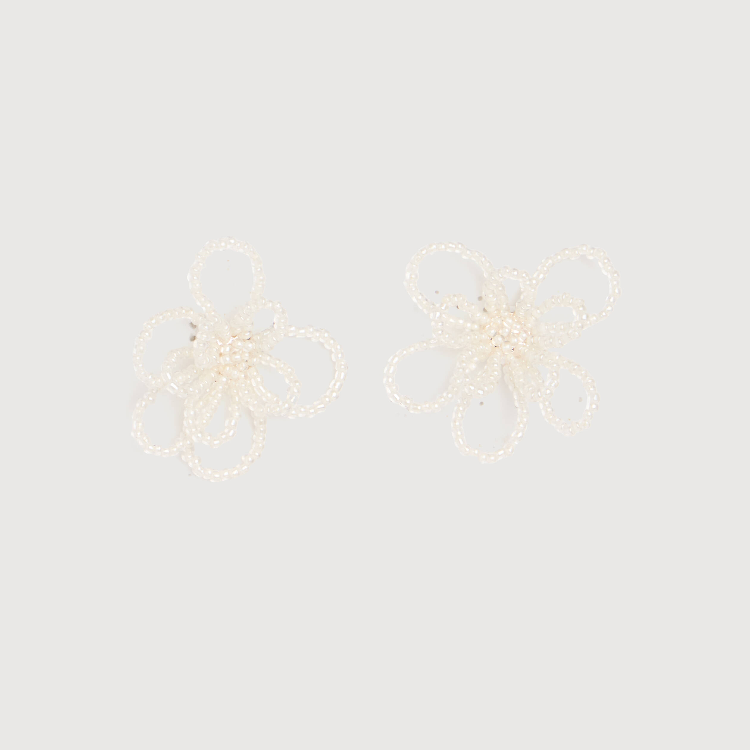 Boucles d'oreilles ecru femme