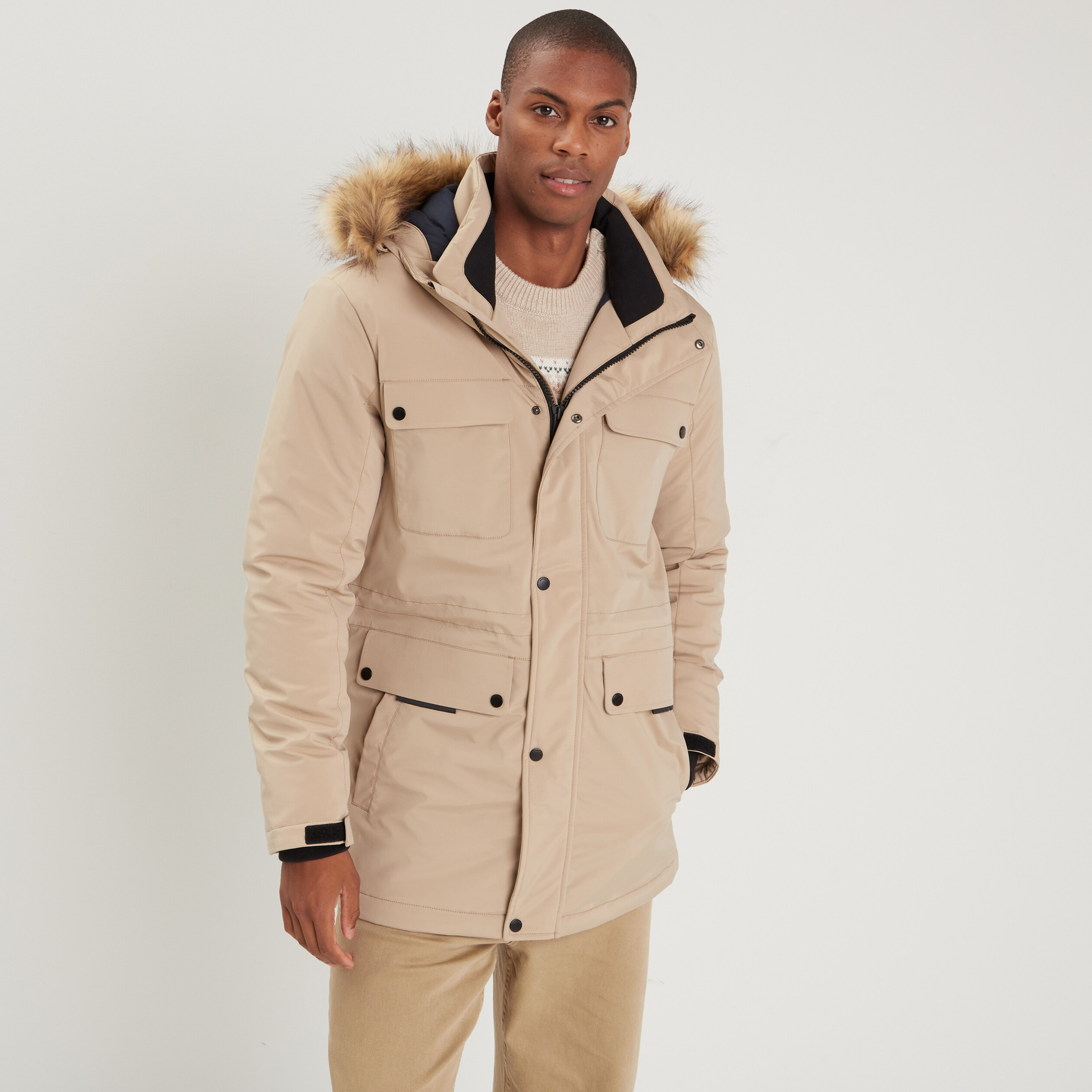 Parka à capuche homme store