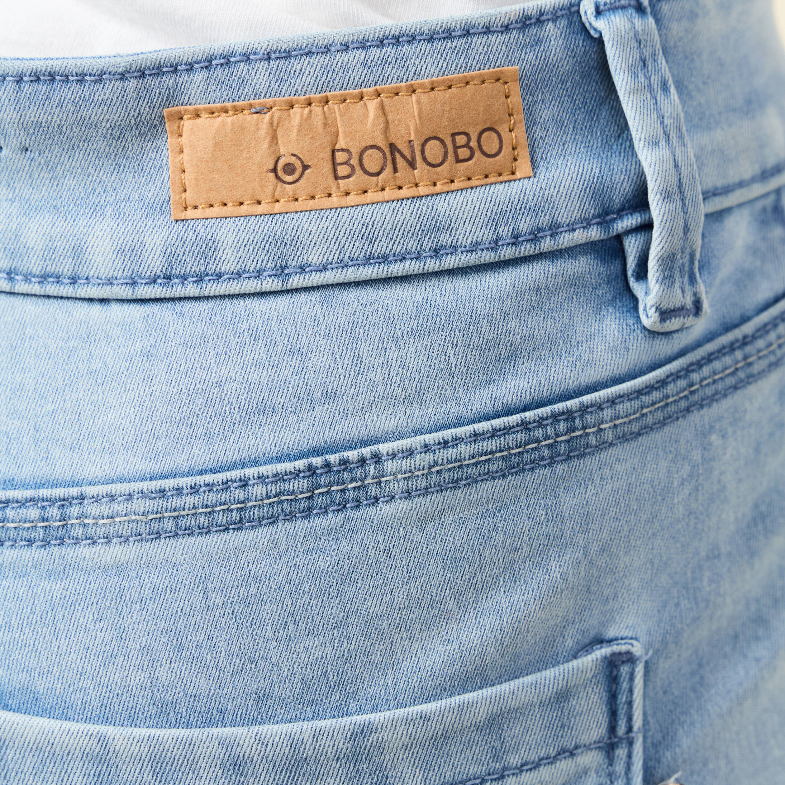Jeans jegging denim bleach femme