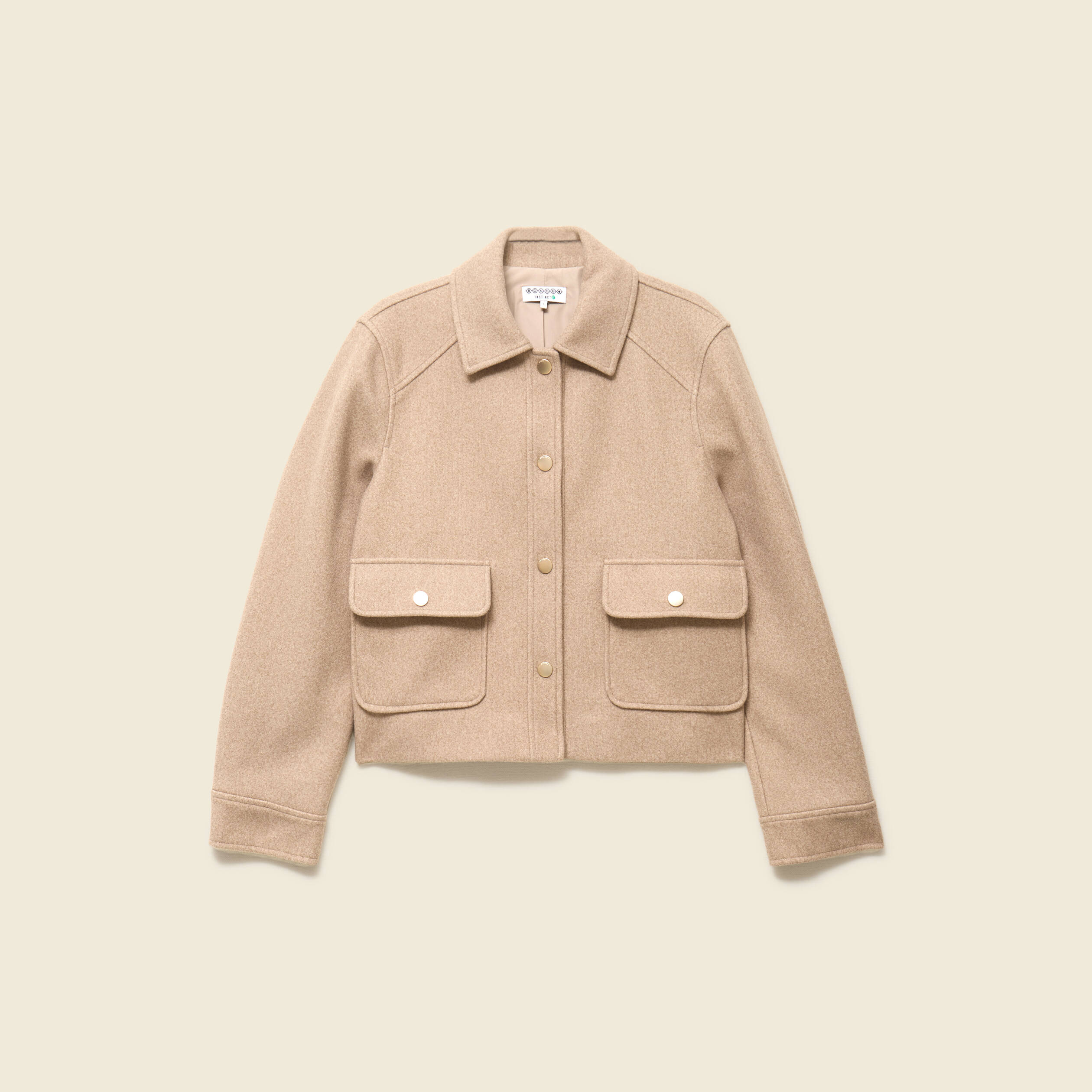 Blouson manches longues doubl&eacute; sable femme