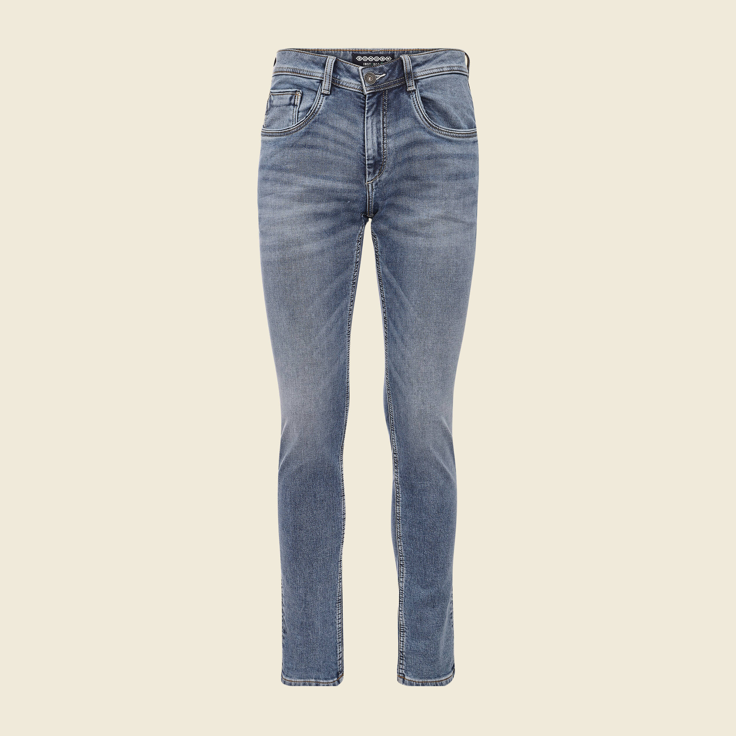 Jeans homme slim effet used denim double stone homme