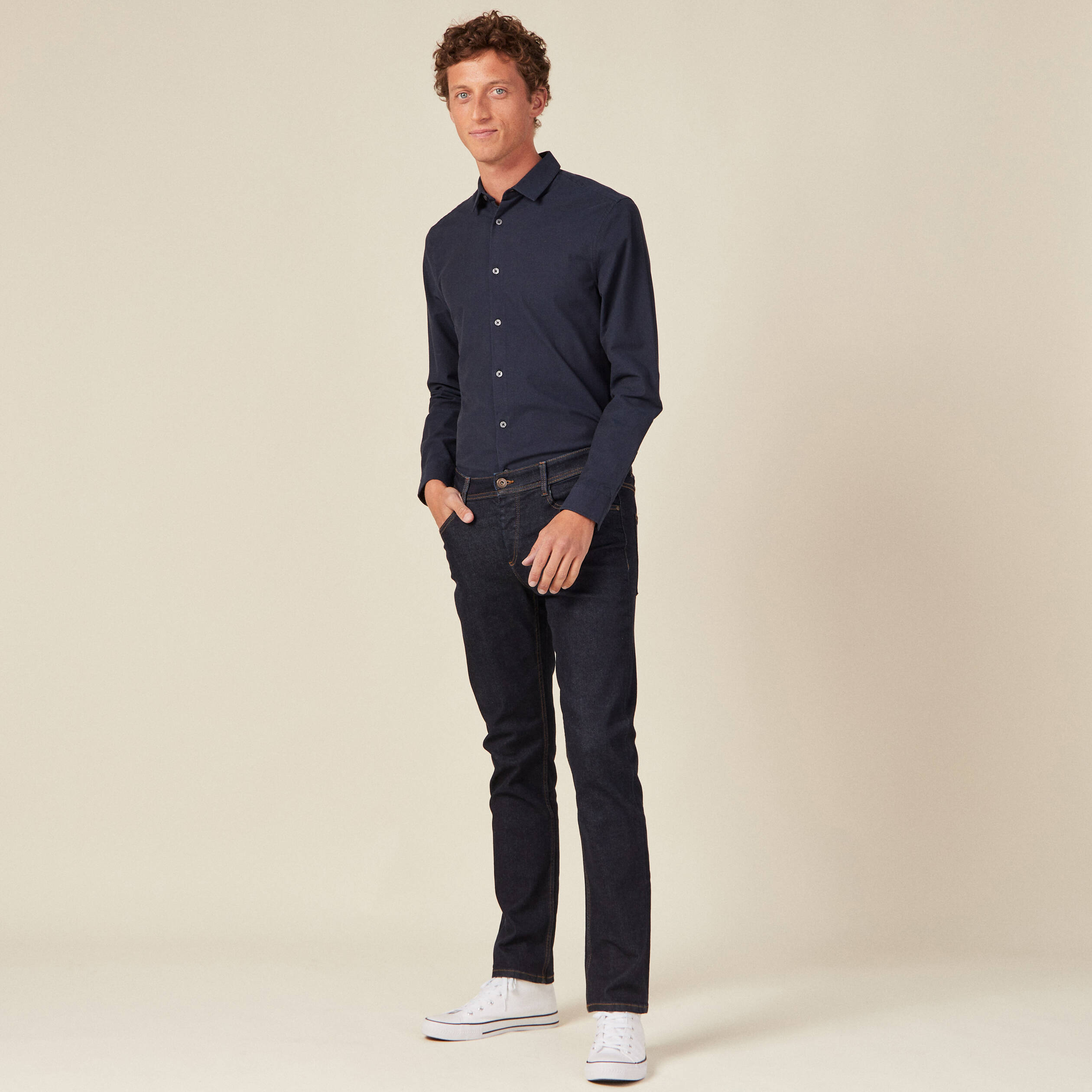 chemise eco responsable bleu fonce homme Chemise éco-responsable bleu foncé homme