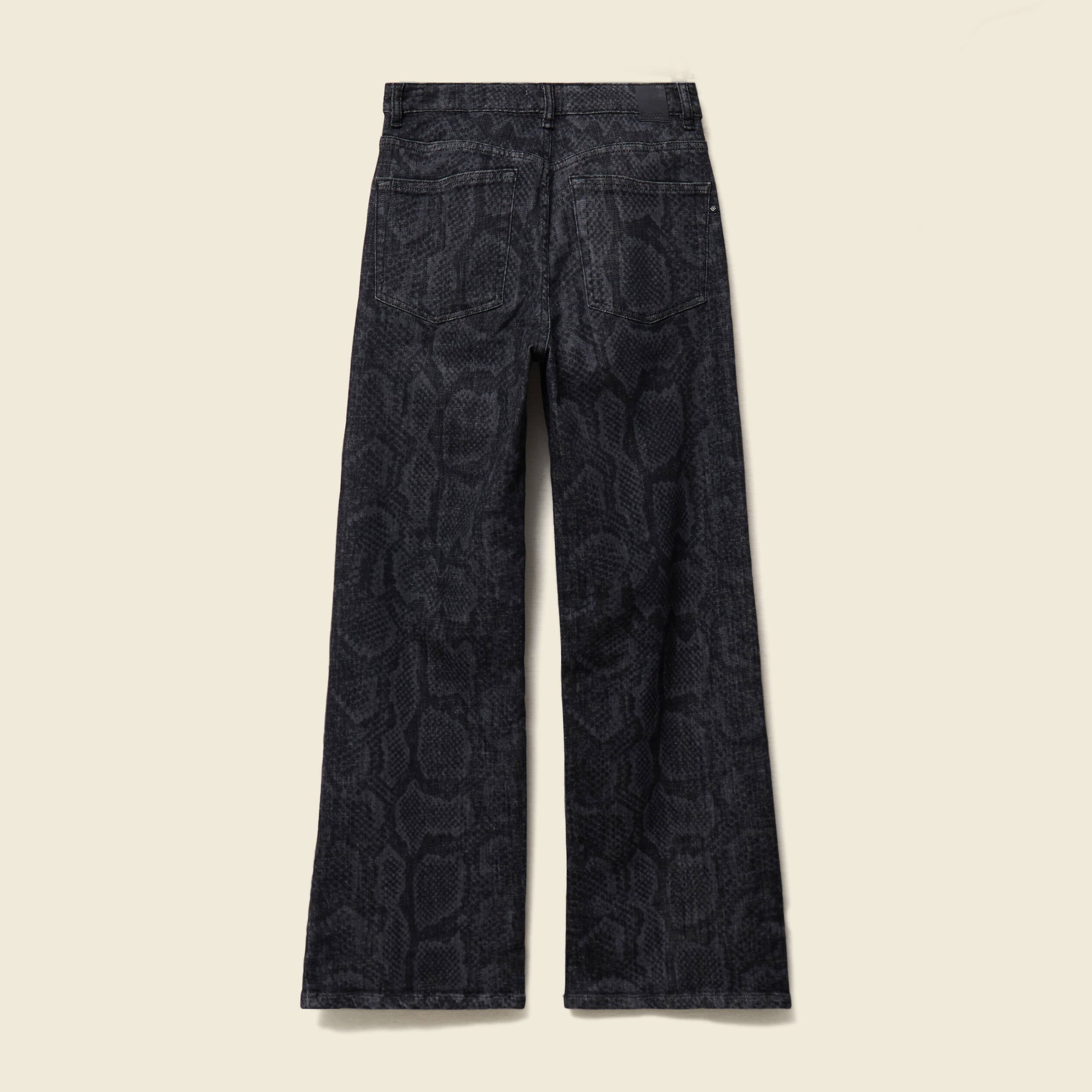 Pantalon wide large taille haute gris fonc&eacute; femme