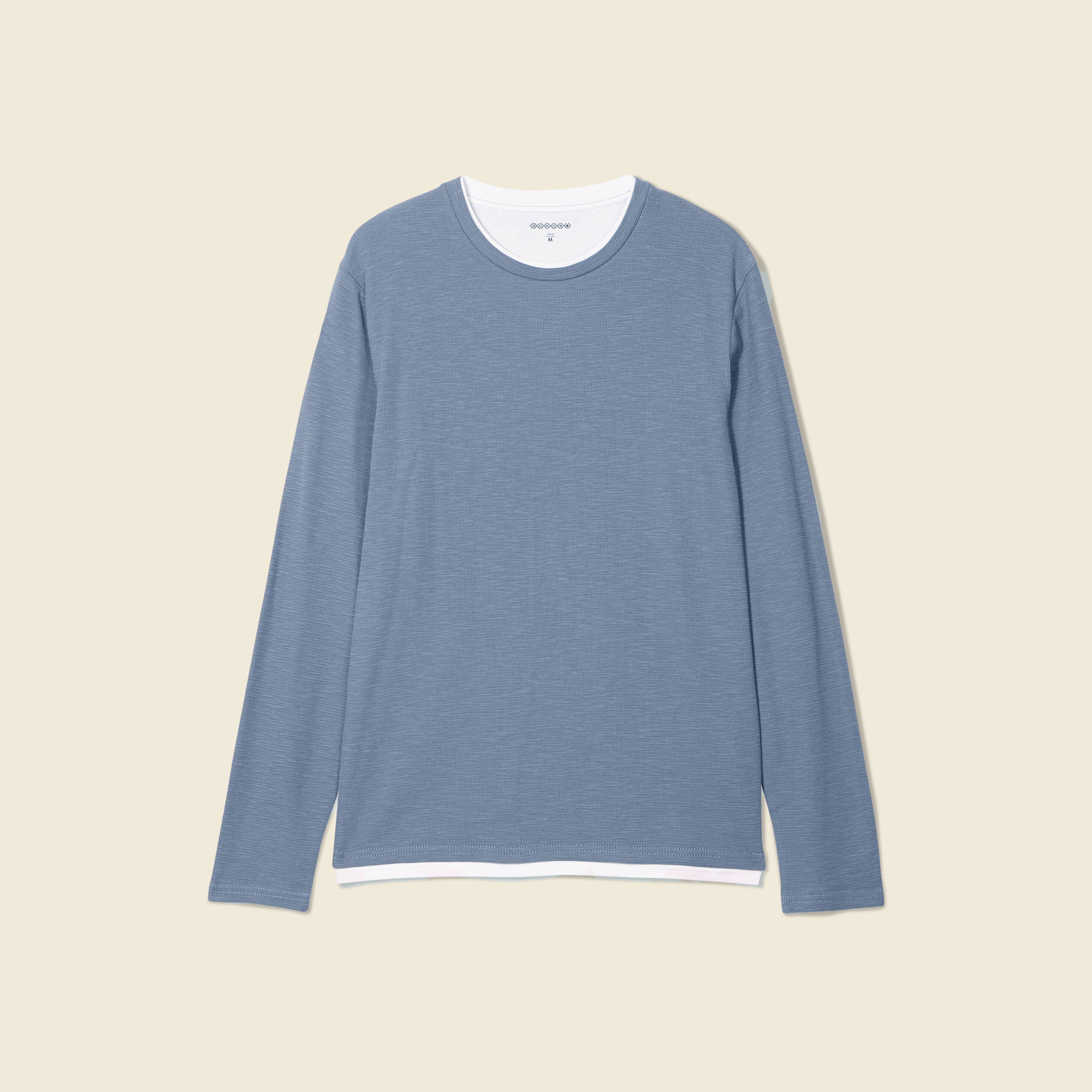 T-shirt manches longues bleu gris homme