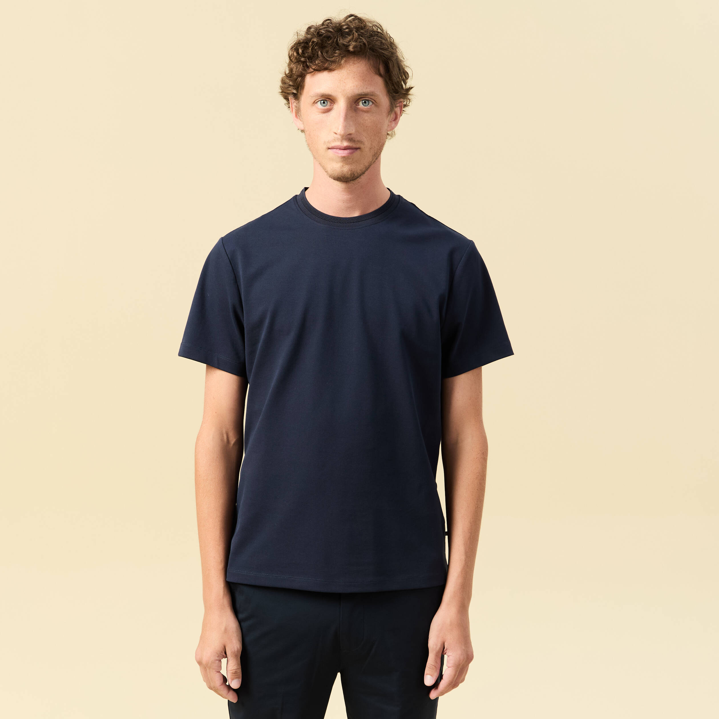 T-shirt manches courtes bleu marine homme