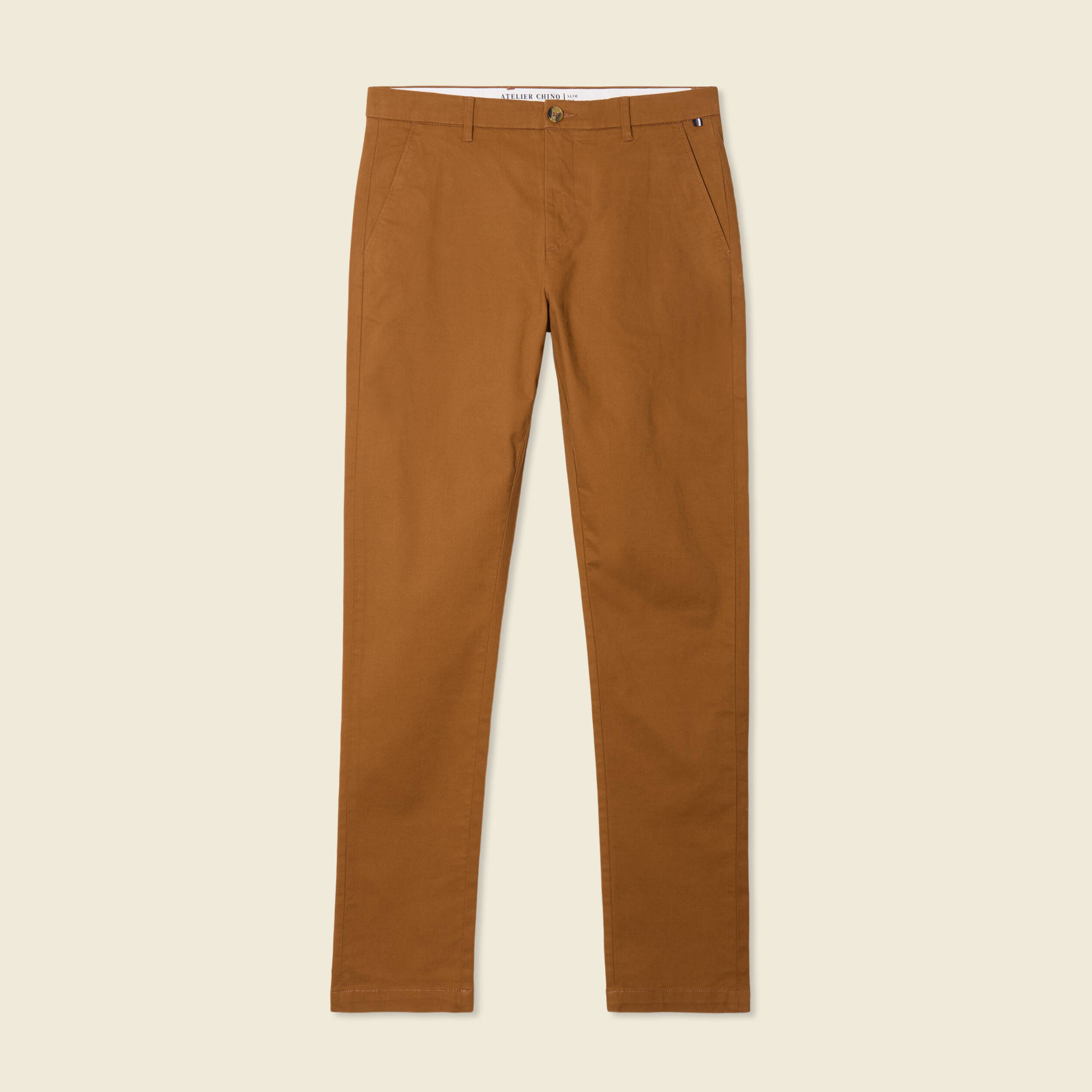 pantalon slim instinct chino marron homme Pantalon slim Instinct chino marron homme