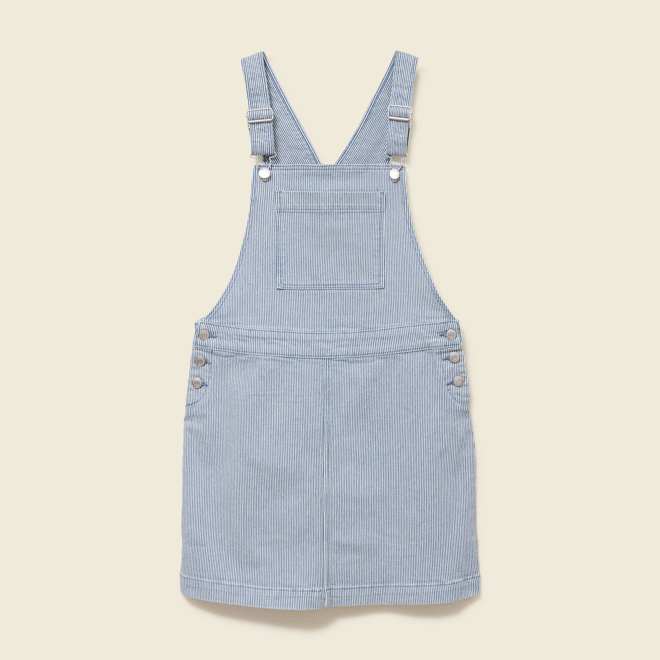 Robe en jeans &agrave; bretelles col carr&eacute; bleu marine femme