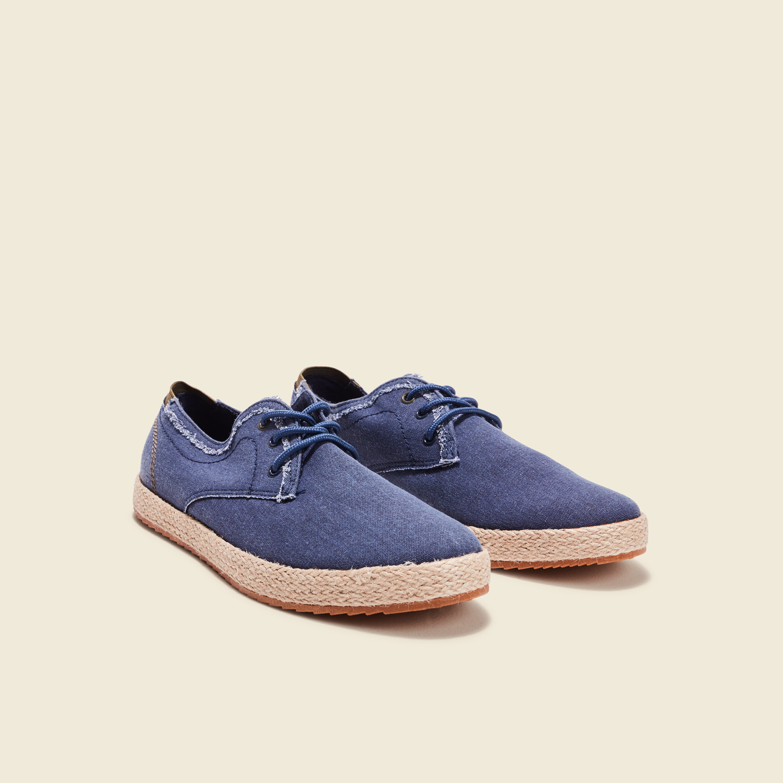 Espadrilles plates bleu marine homme Vibs