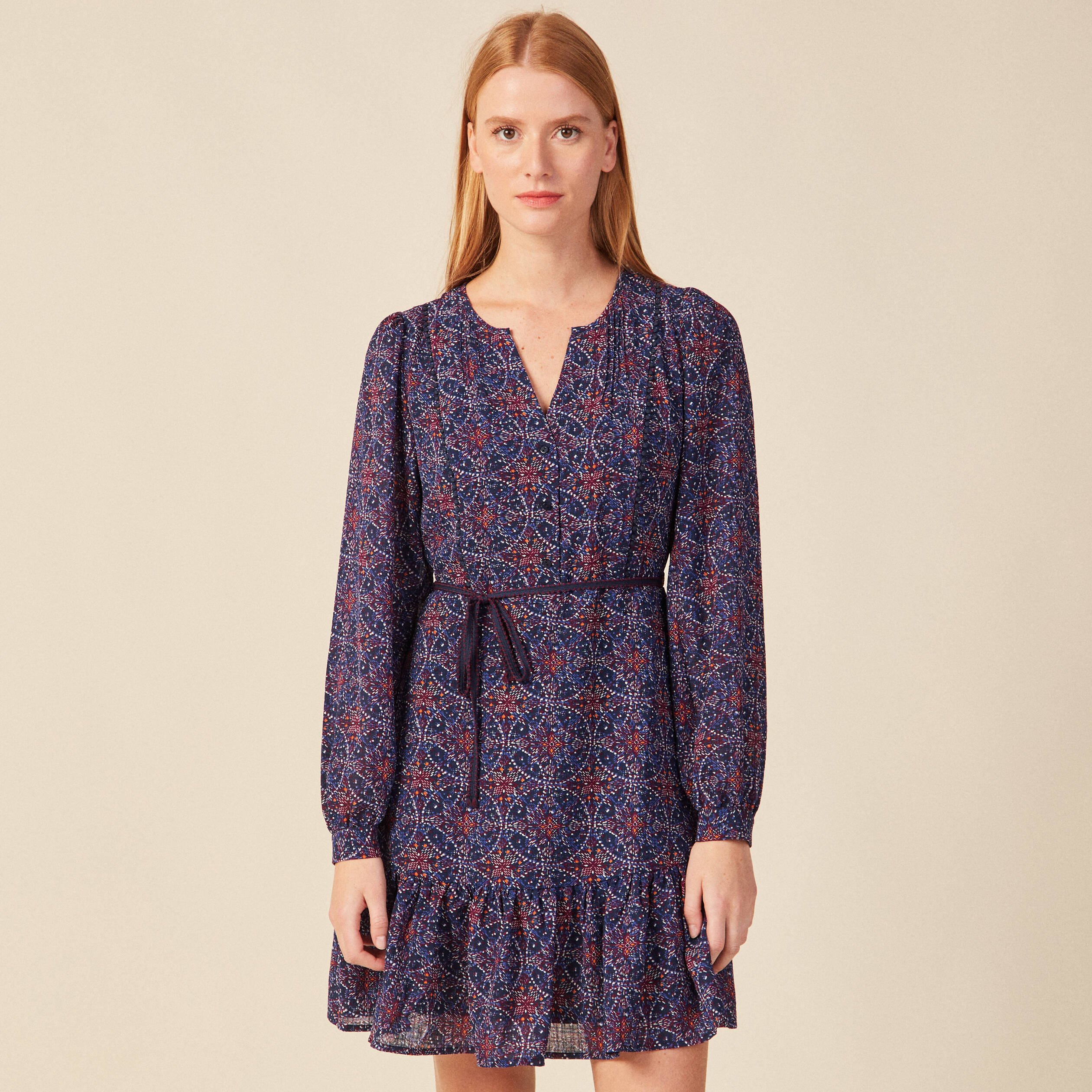 robe patineuse eco responsable bleu marine femme Robe patineuse éco-responsable bleu marine femme