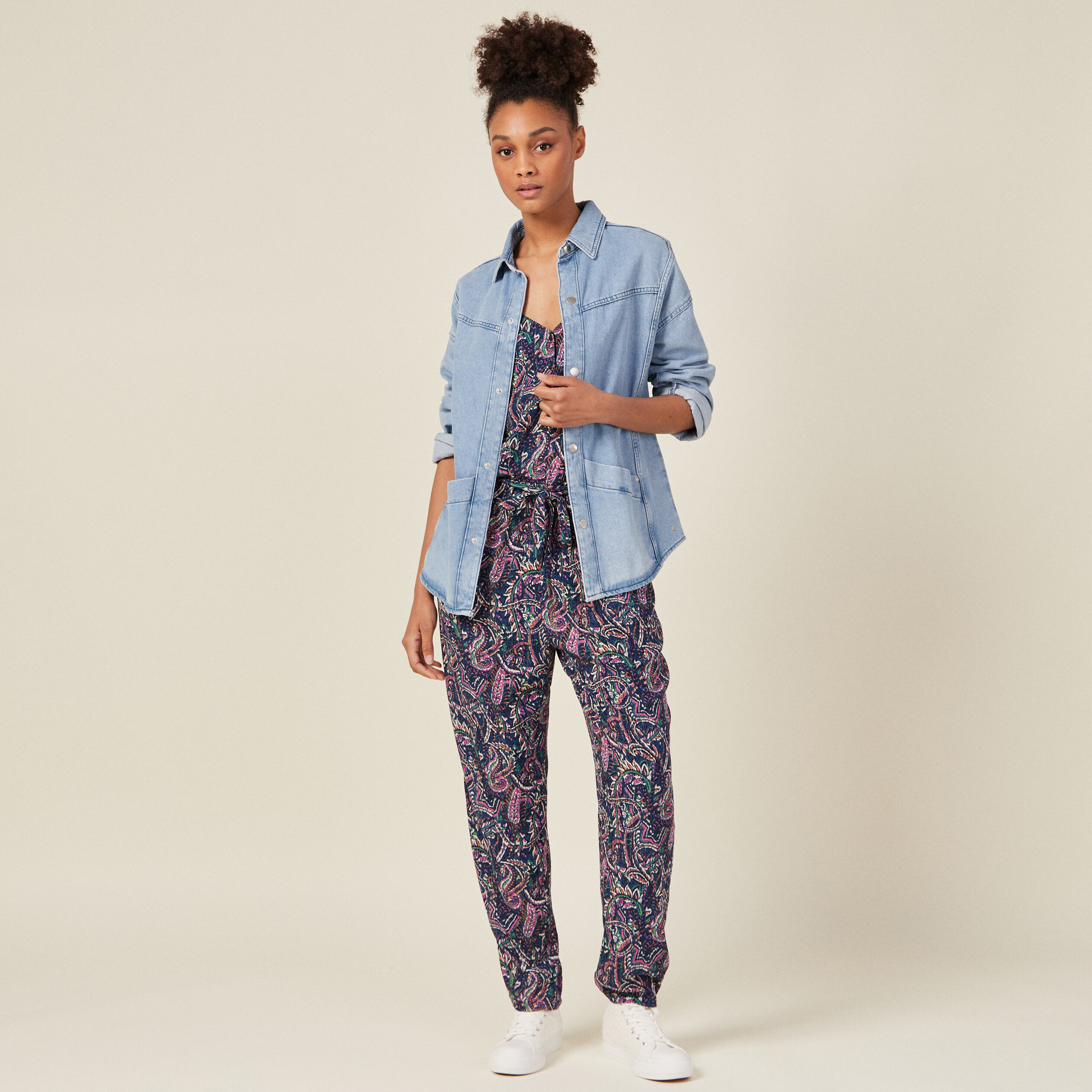 Pantalon bretelle on sale femme