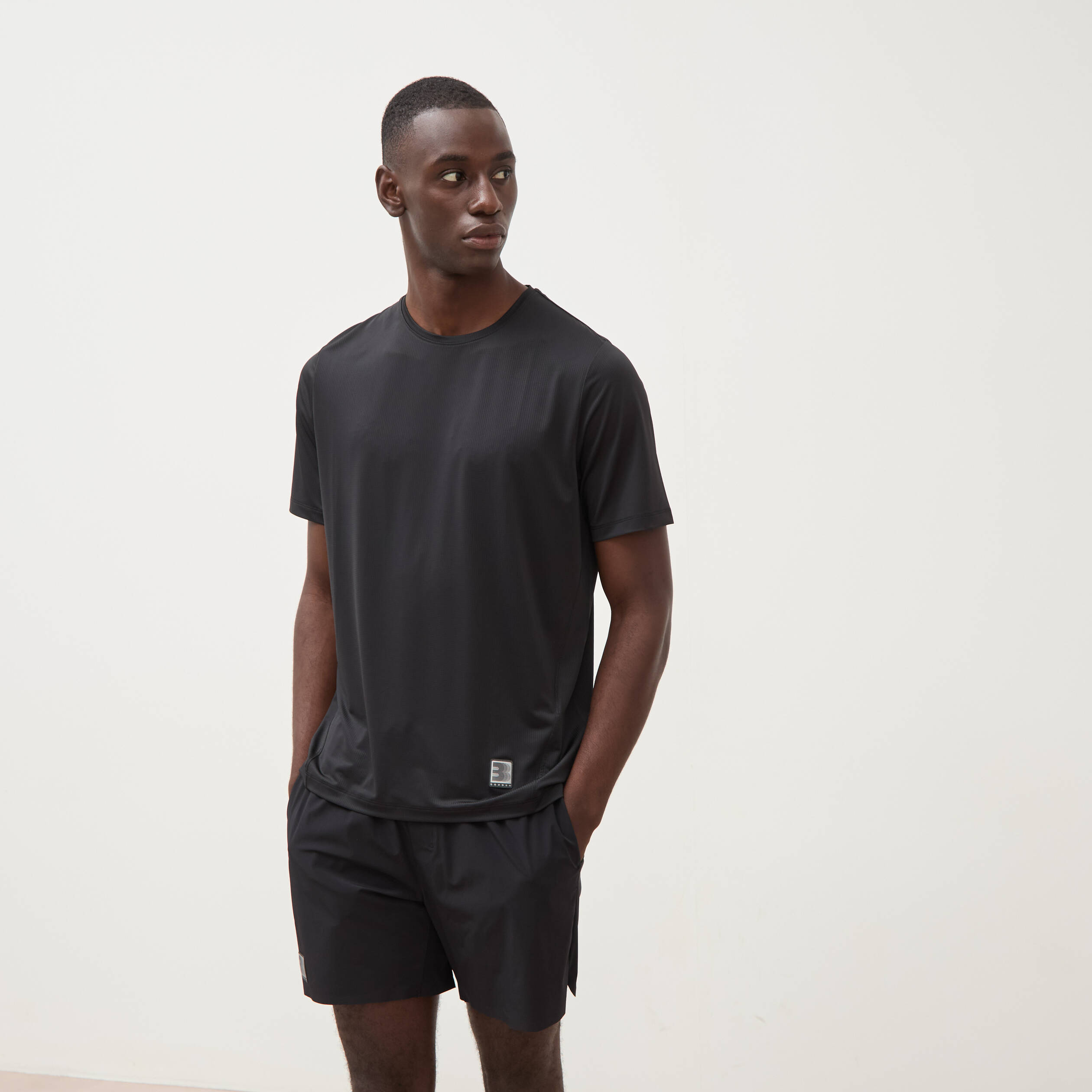 Short doubl&eacute; noir homme