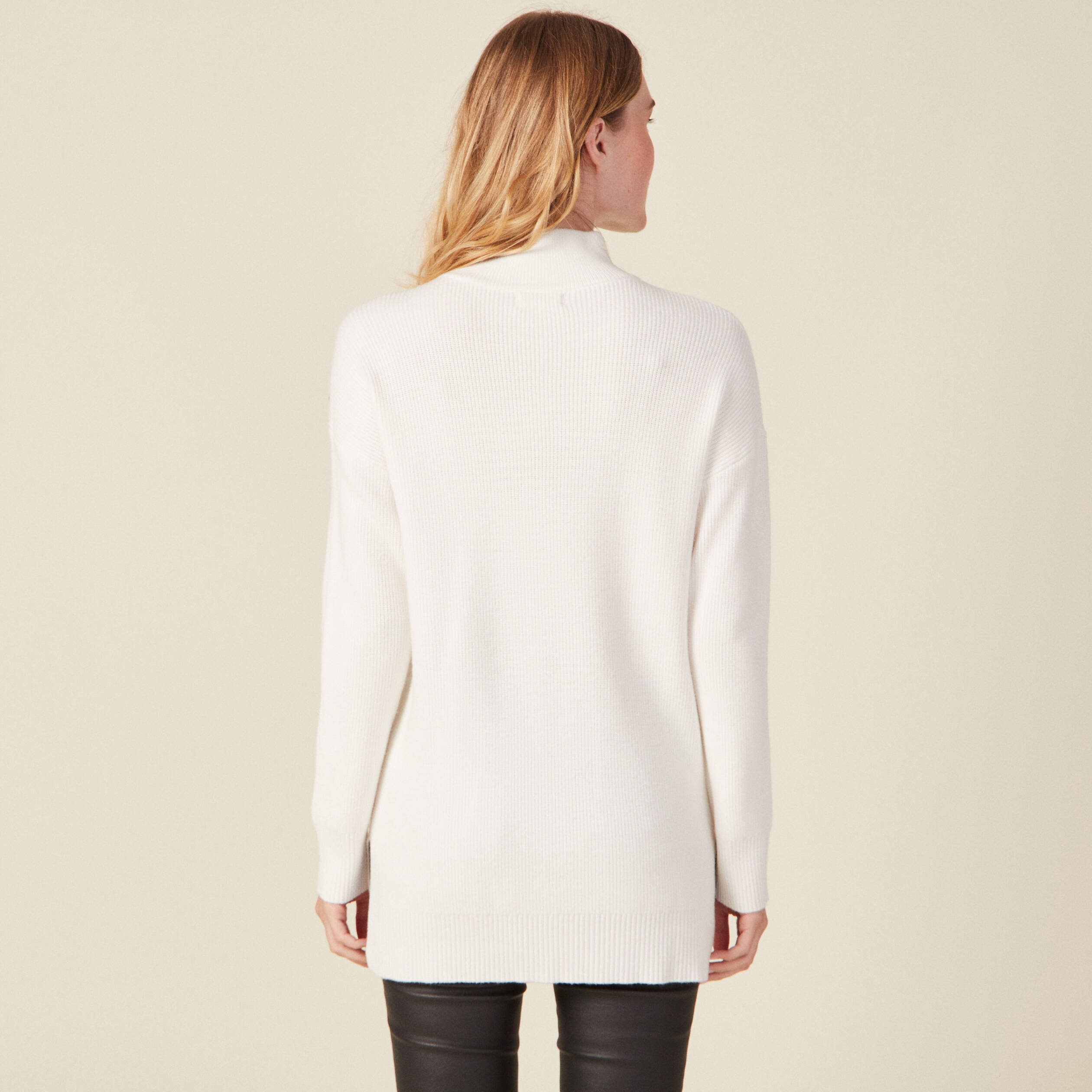 pull long manches longues ecru femme Pull long manches longues ecru femme
