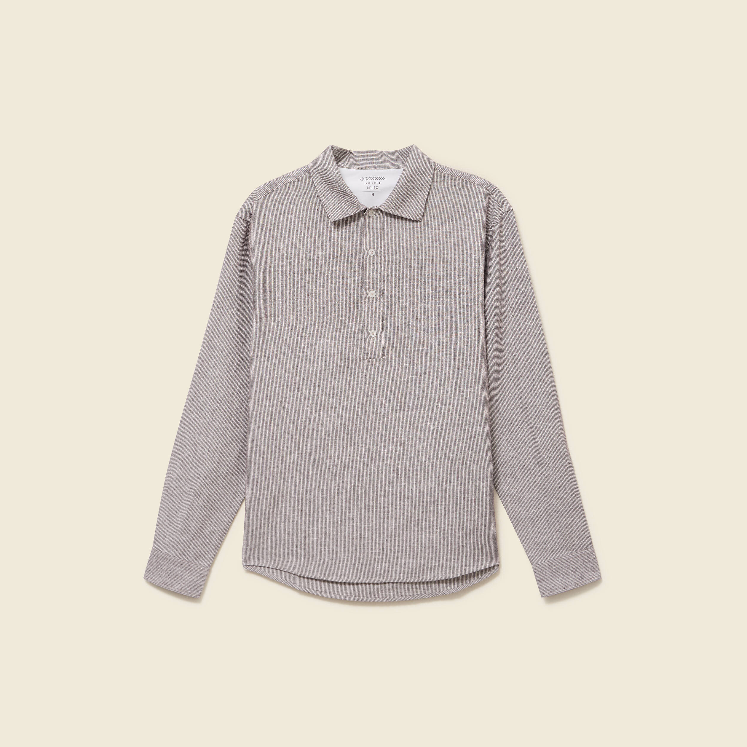 Col vareuse boyfriend manches longues marron fonc&eacute; homme