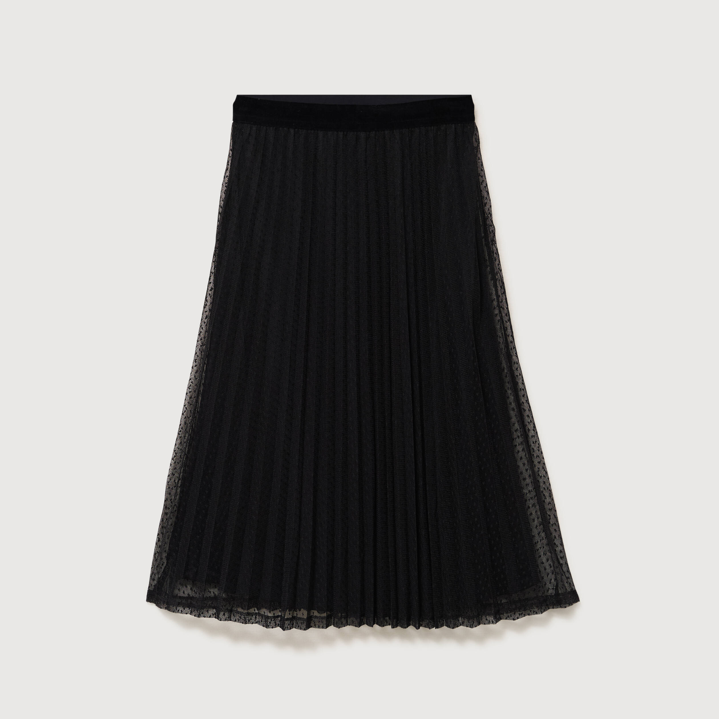 Jupe avec doublure noir femme