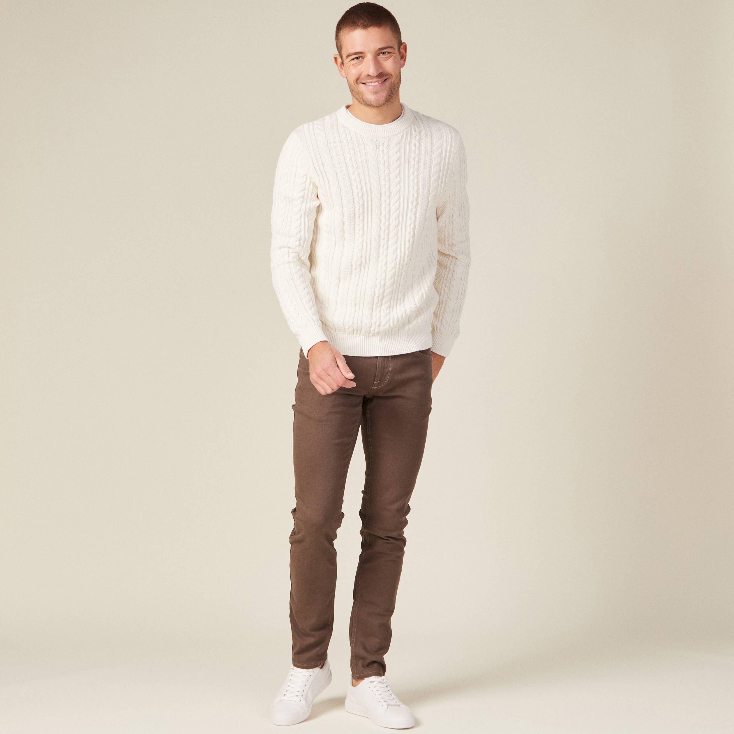 jeans slim taupe homme Jeans slim taupe homme