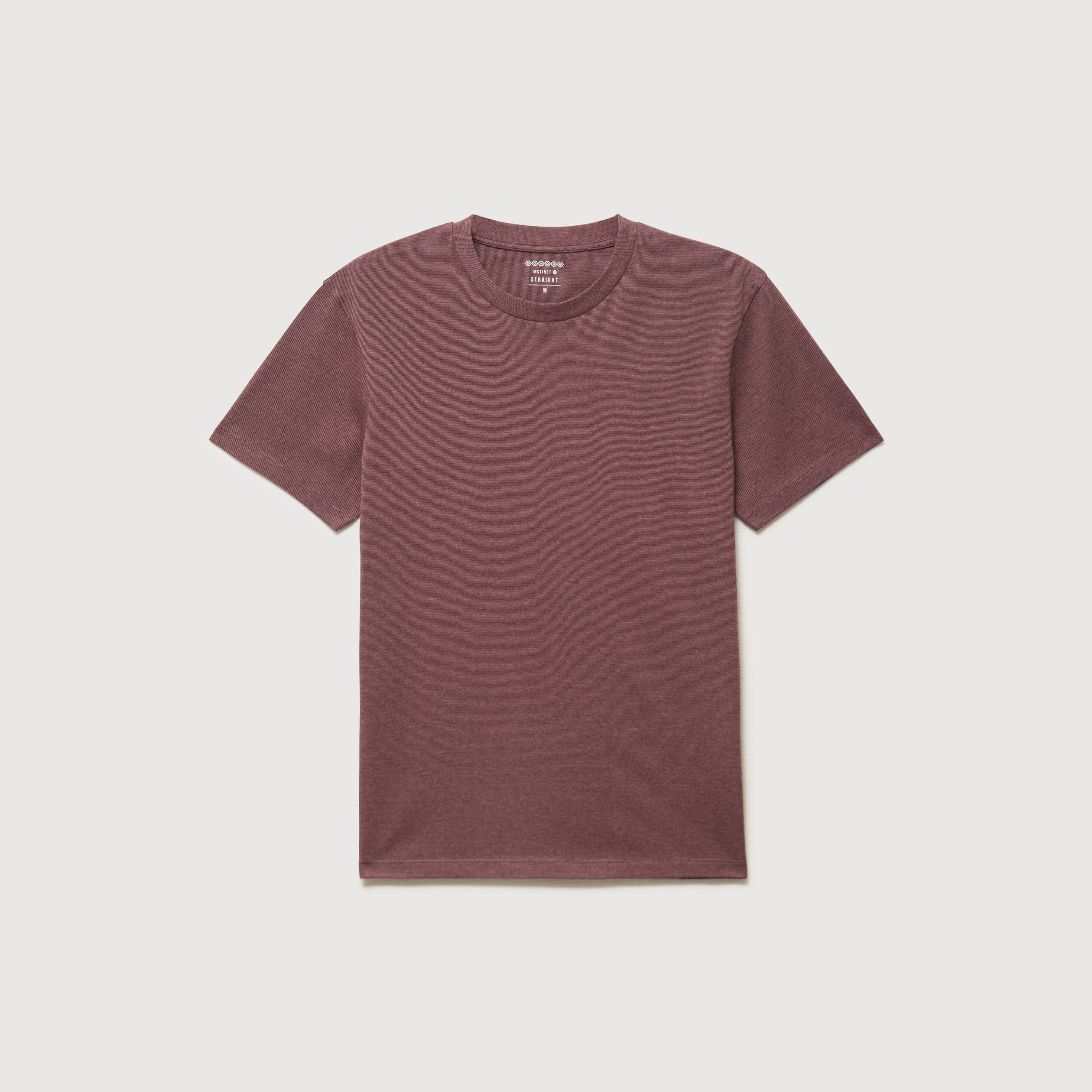 T-shirt cintr&eacute; col rond manches courtes vieux rose homme