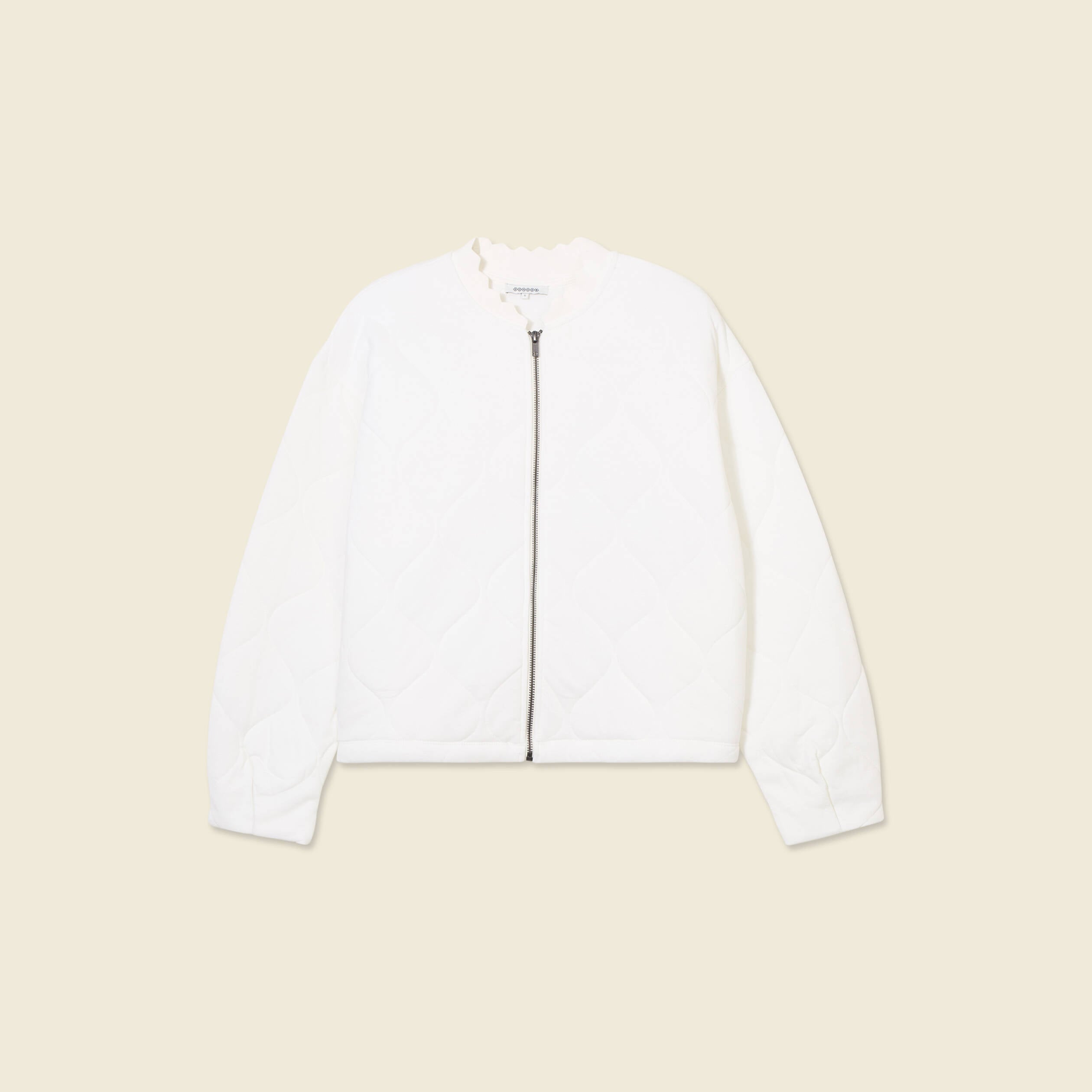 Gilet matelass&eacute; ecru femme