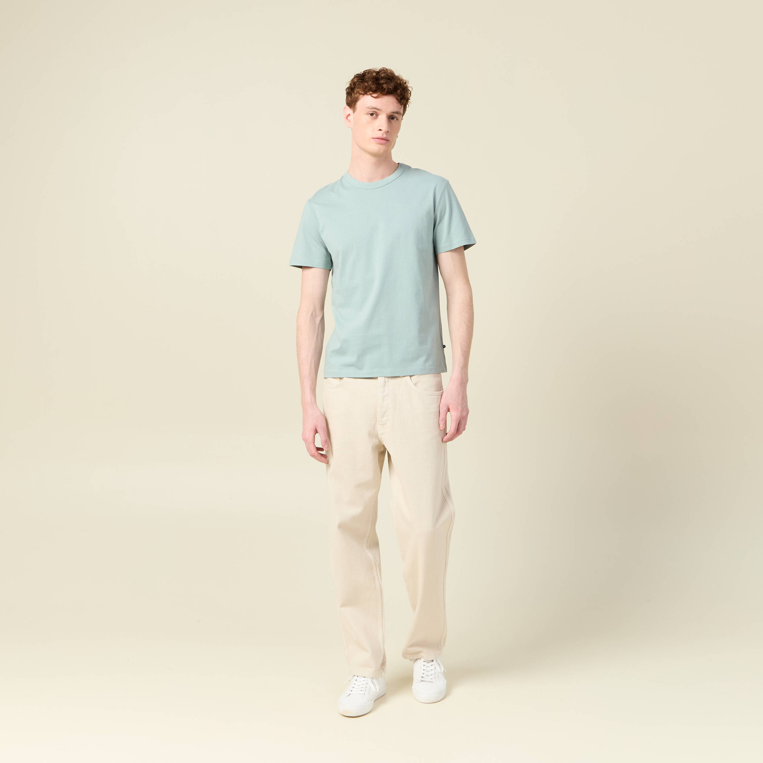 t shirt eco responsable bleu gris homme T-shirt éco-responsable bleu gris homme