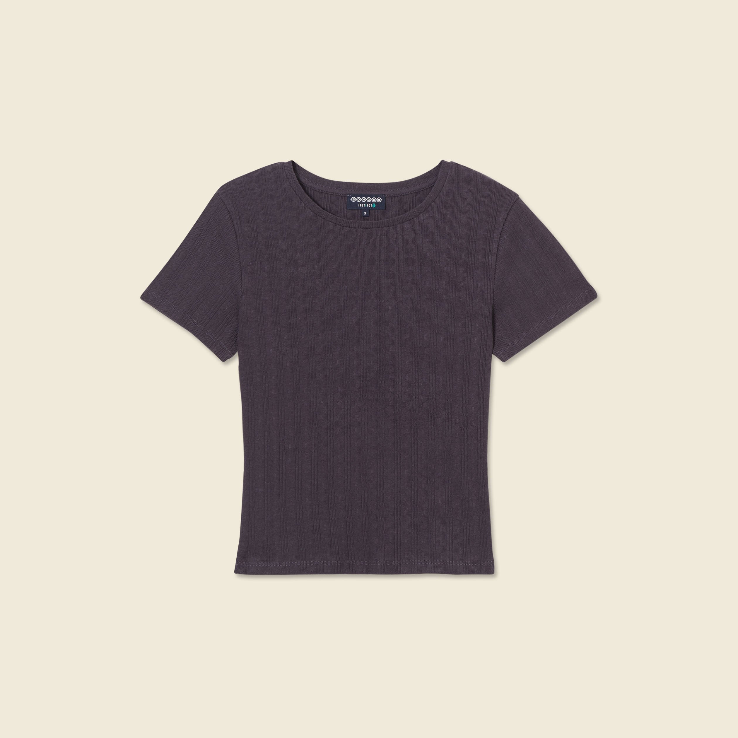 t shirt manches courtes gris fonce femme T-shirt manches courtes gris foncé femme