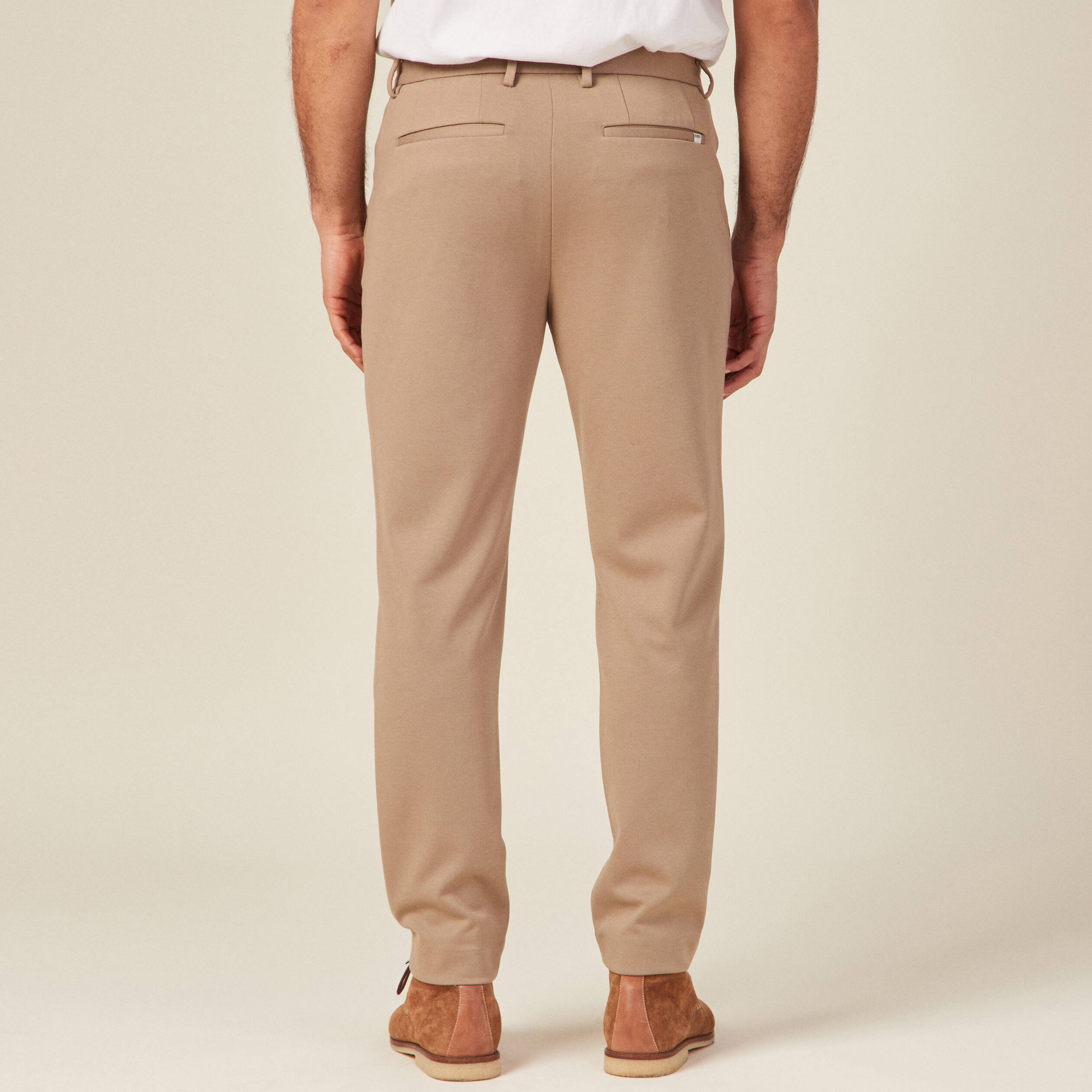 Pantalon chino slim beige homme