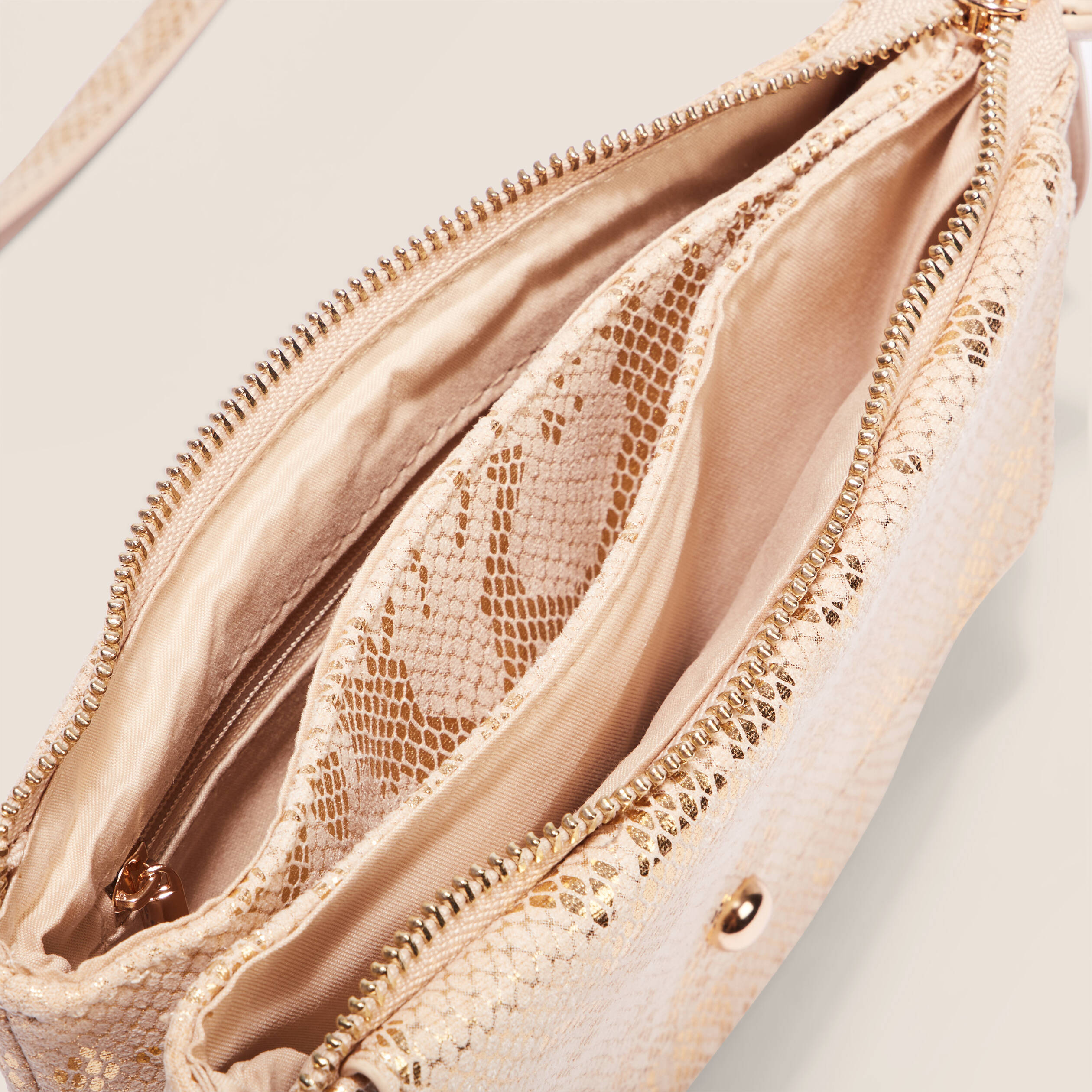 Sac en bandoulière irisé couleur or femme