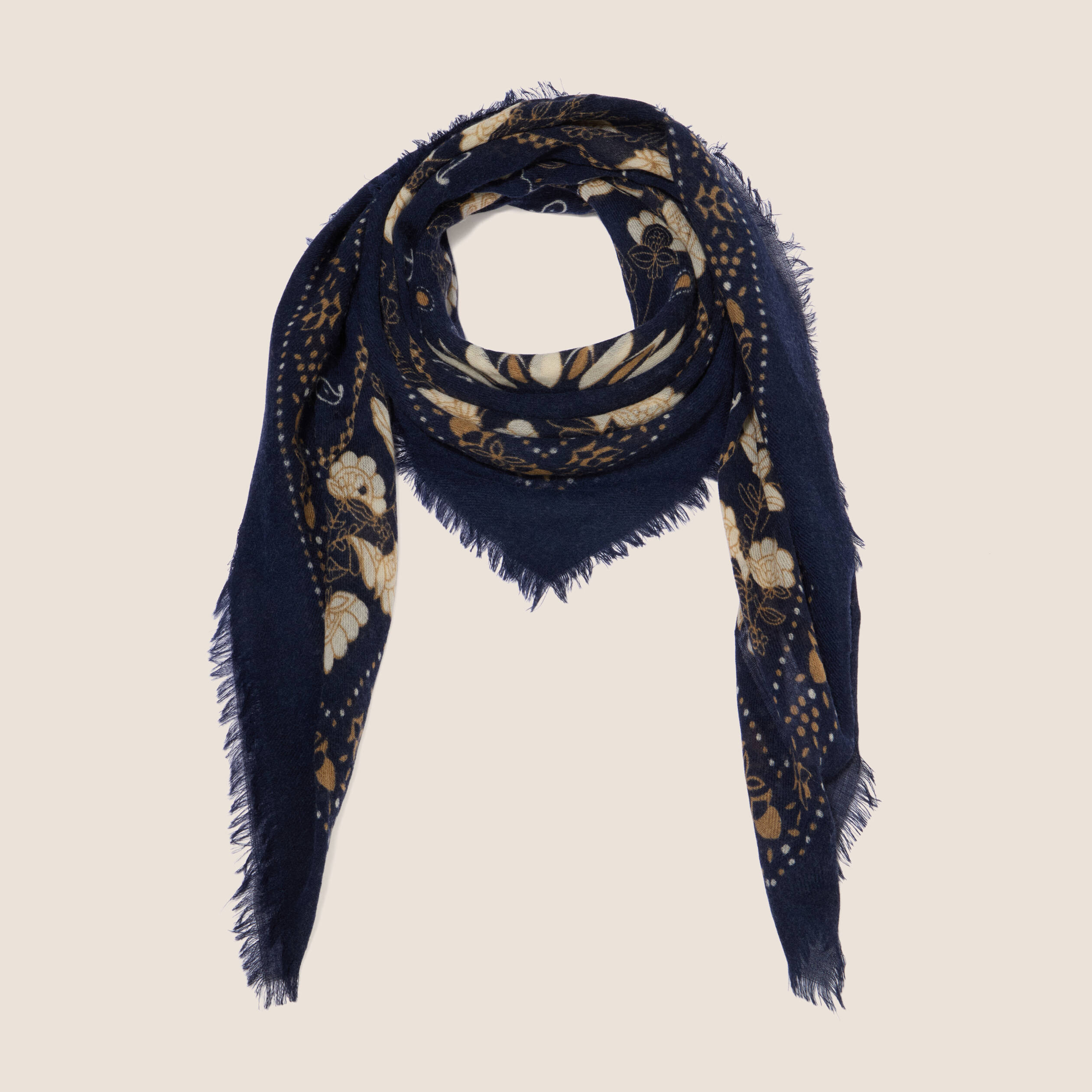 Foulard bleu marine femme