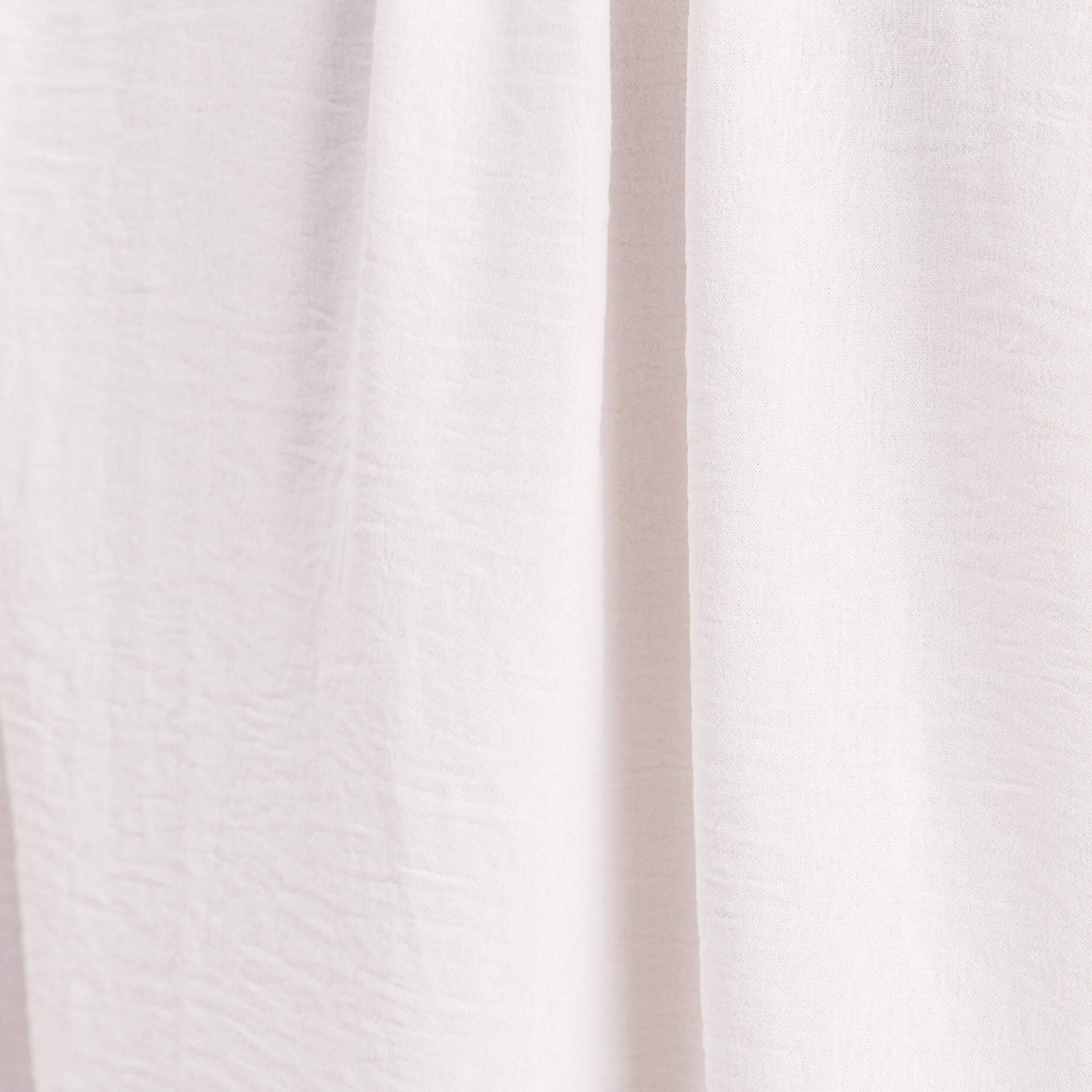 Blouse col v manches longues fluide ecru femme