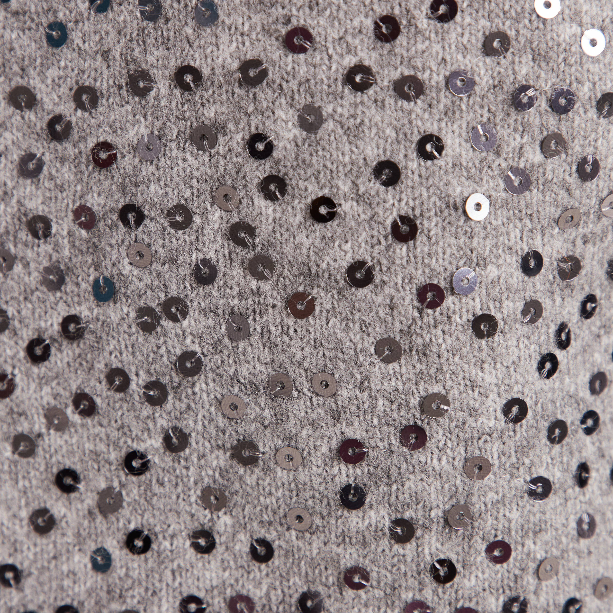 pull manches longues sequins gris clair femme Pull manches longues sequins gris clair femme