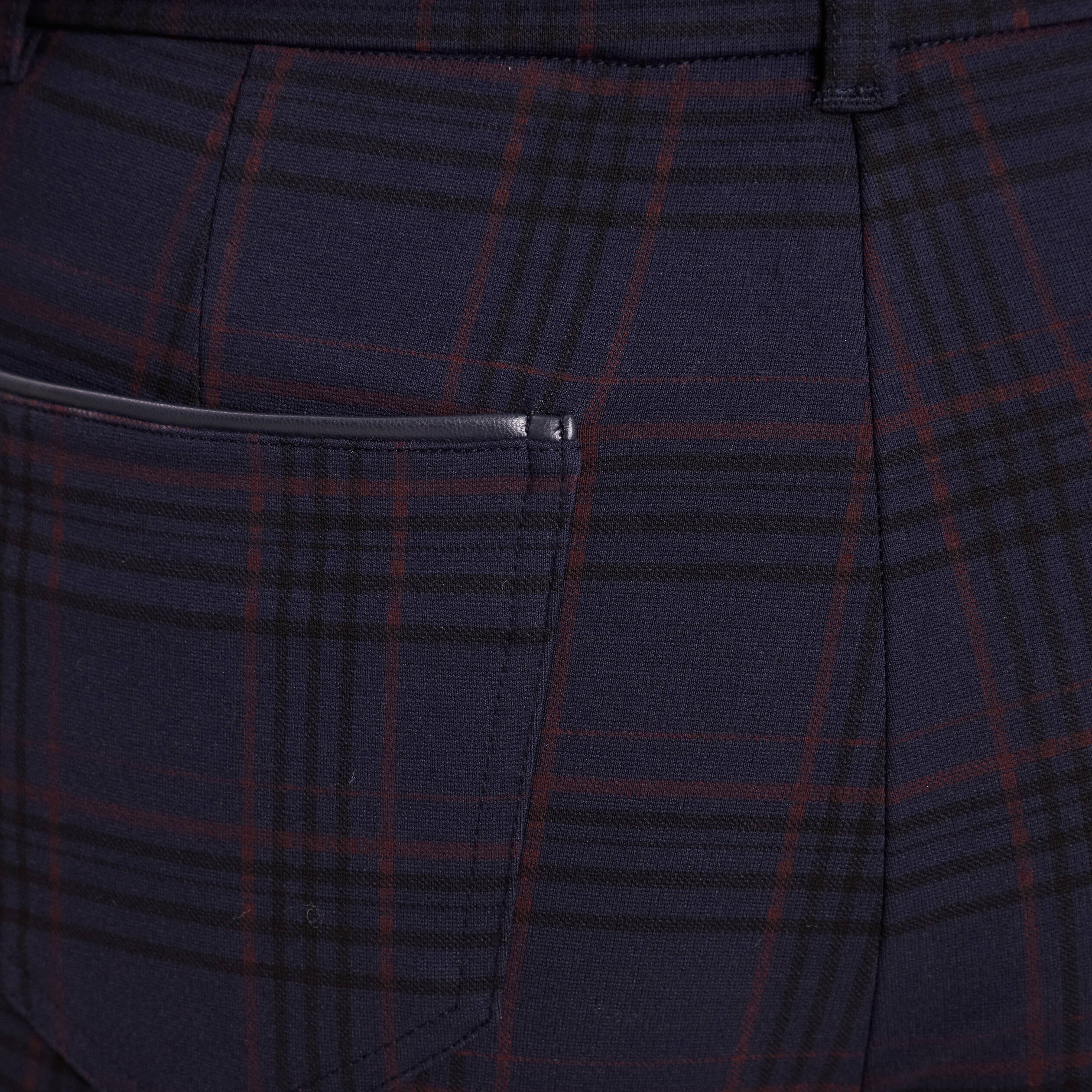 Pantalon droit bleu marine femme