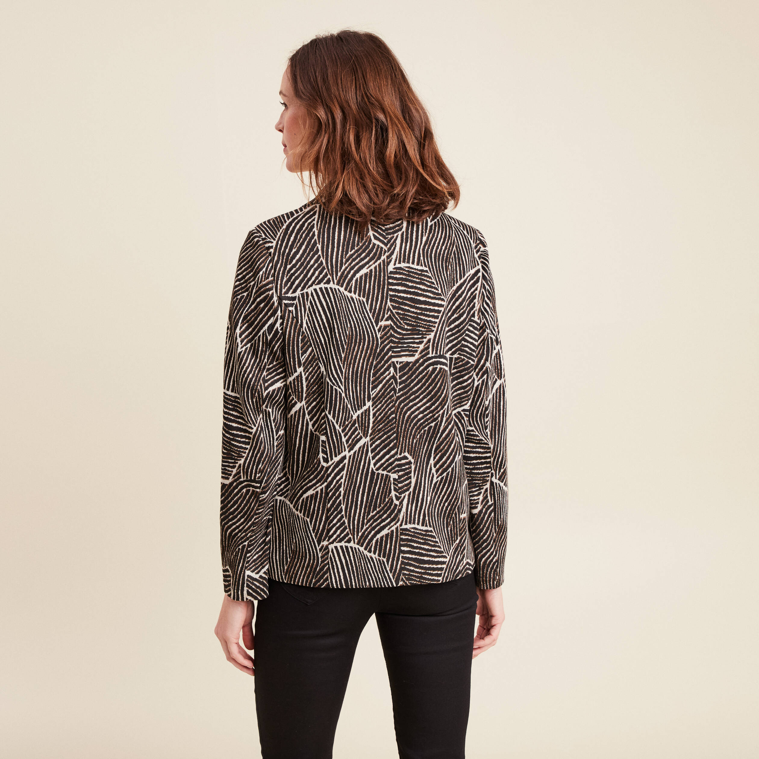Veste doubl&eacute;e noir femme