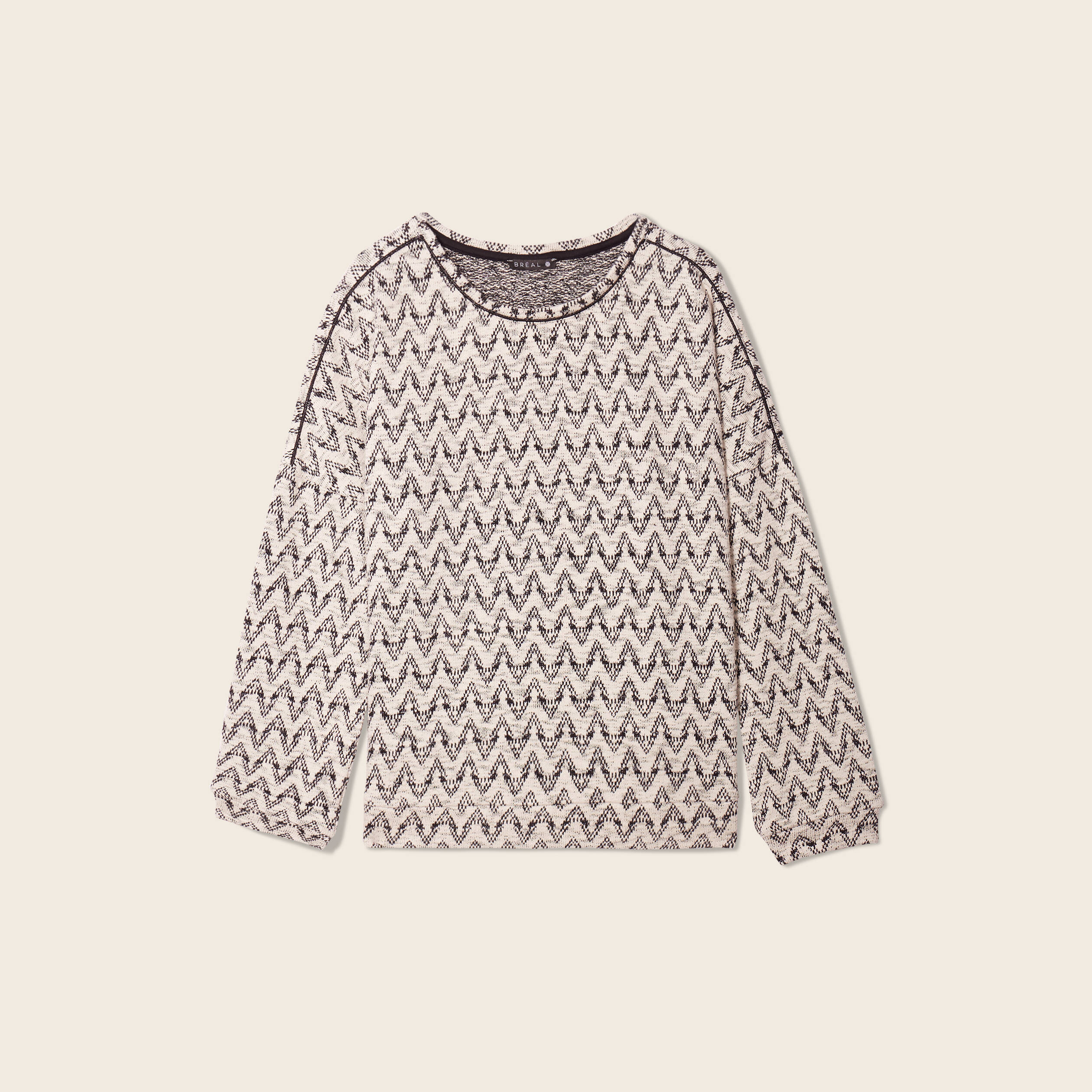 T-shirt manches 3/4 noir femme
