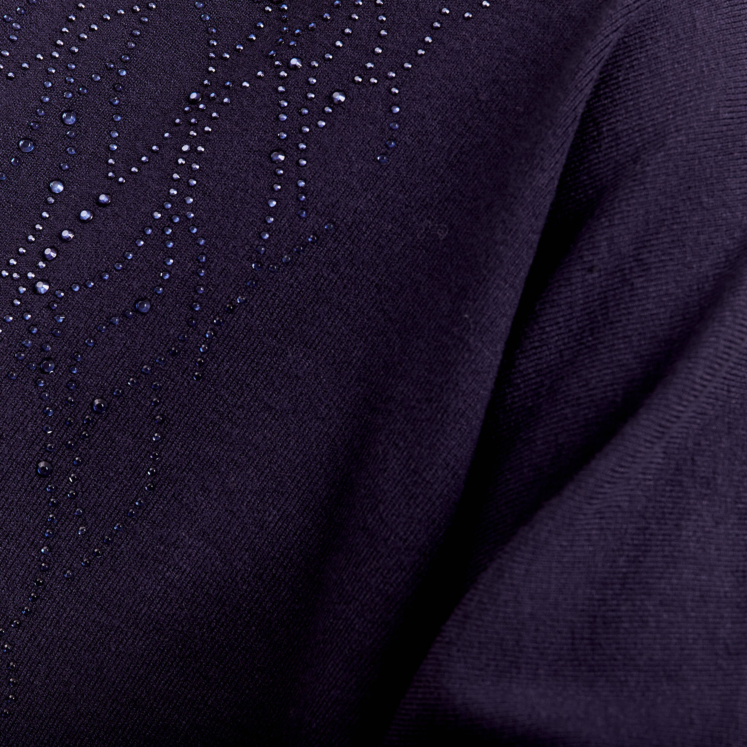 Poncho avec strass bleu foncé femme