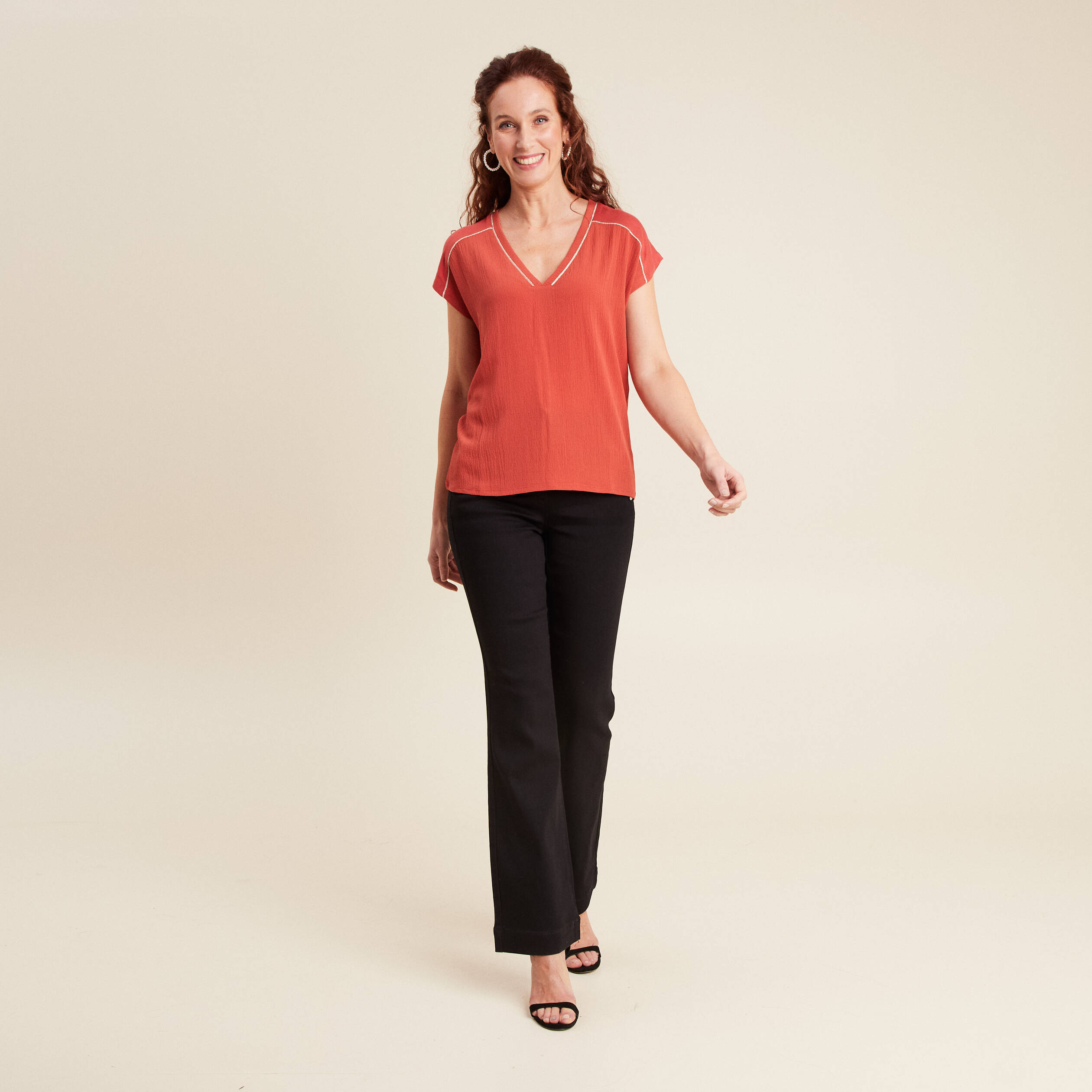pantalon bootcut a pont noir femme Pantalon bootcut à pont noir femme