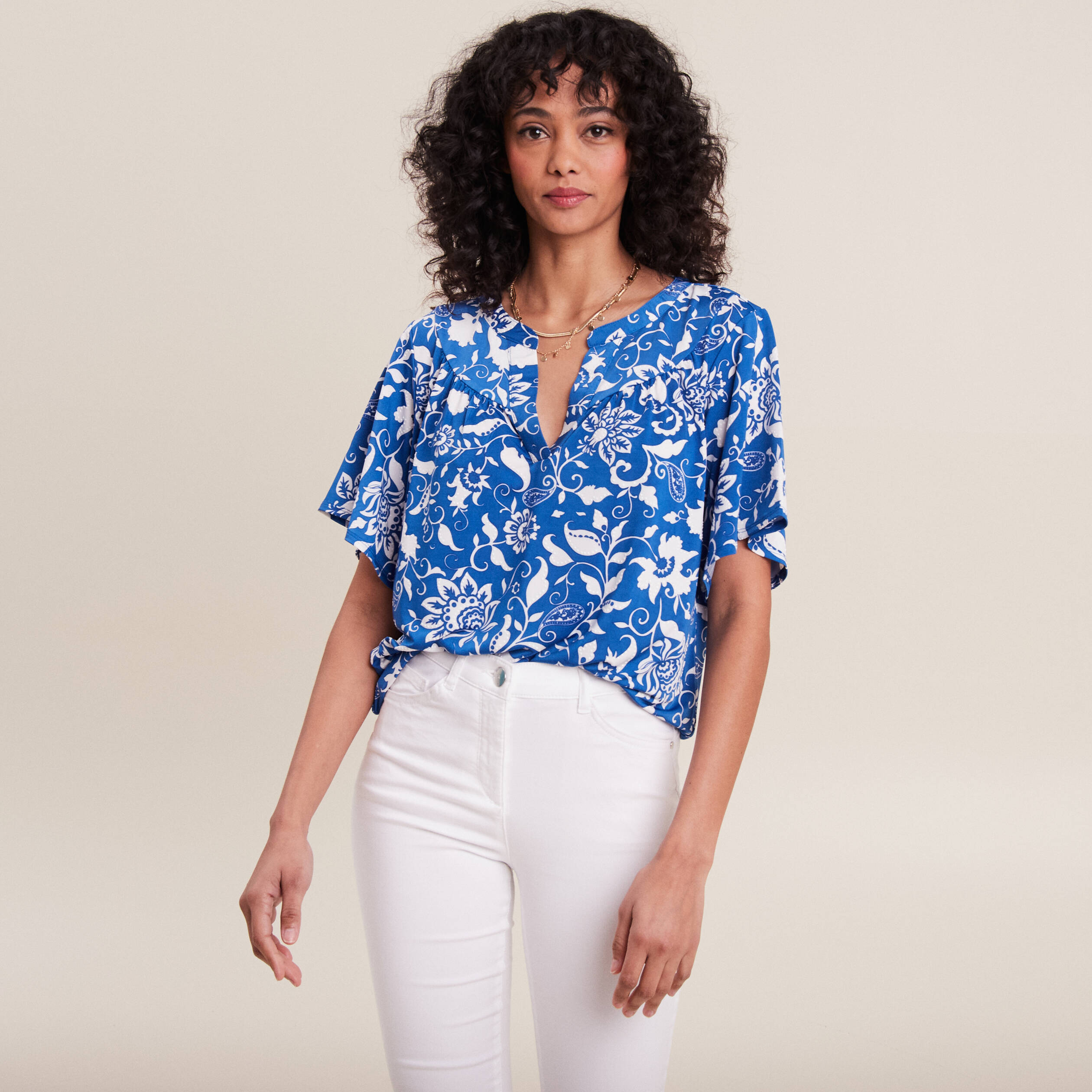 t shirt manches courtes bleu femme T-shirt manches courtes bleu femme