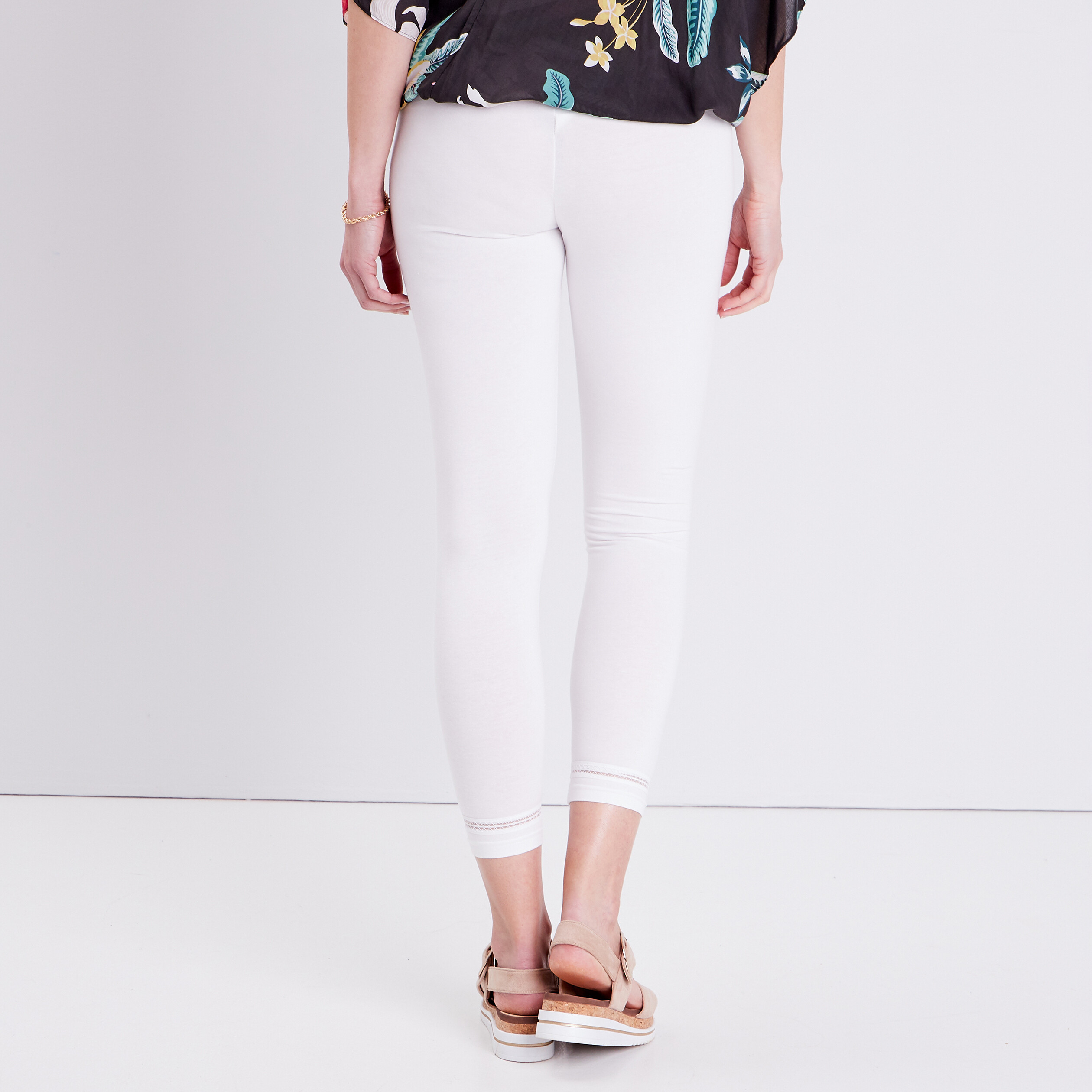 Legging taille standard blanc femme