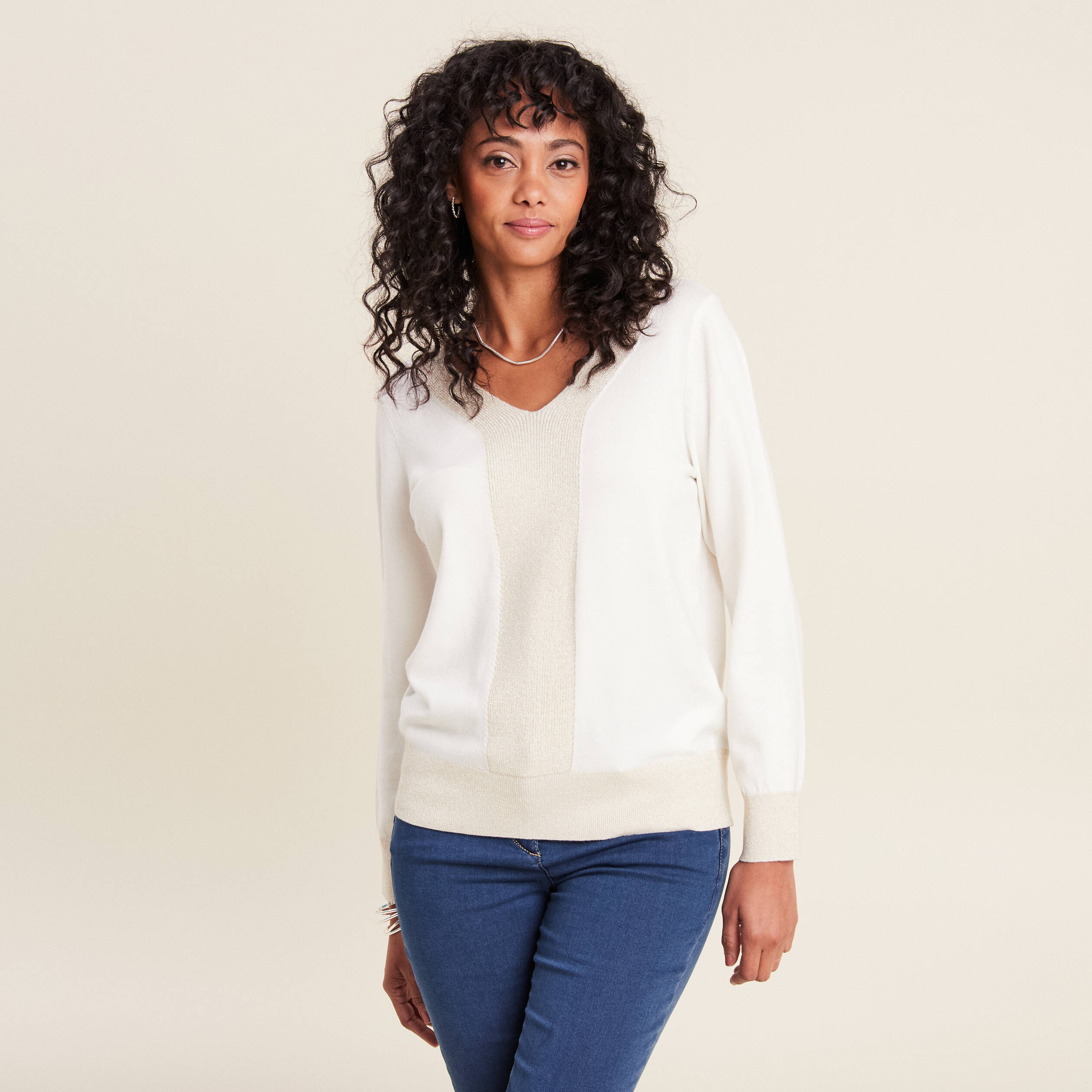 pull manches longues ecru femme Pull manches longues ecru femme