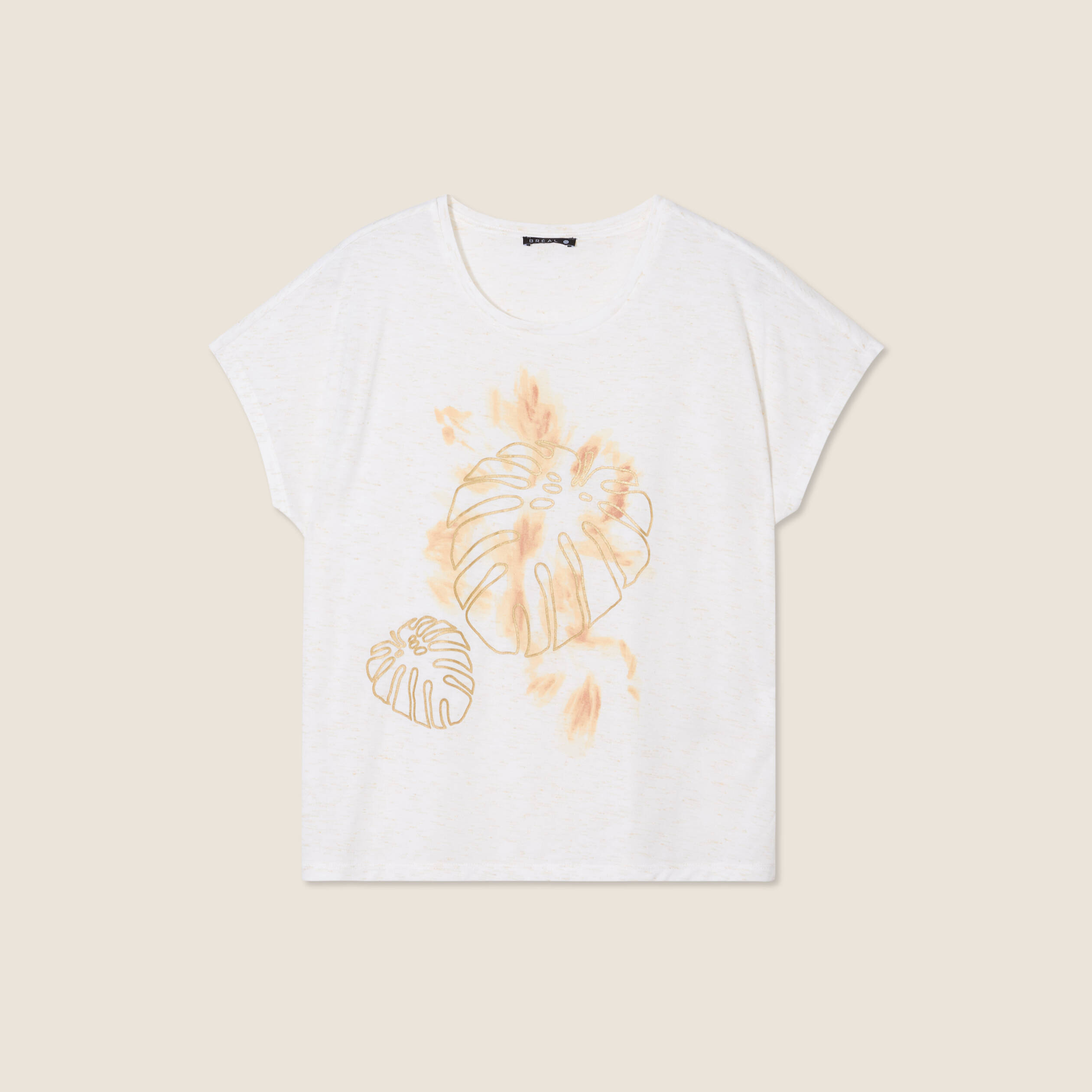 t shirt manches courtes ecru femme T-shirt manches courtes ecru femme