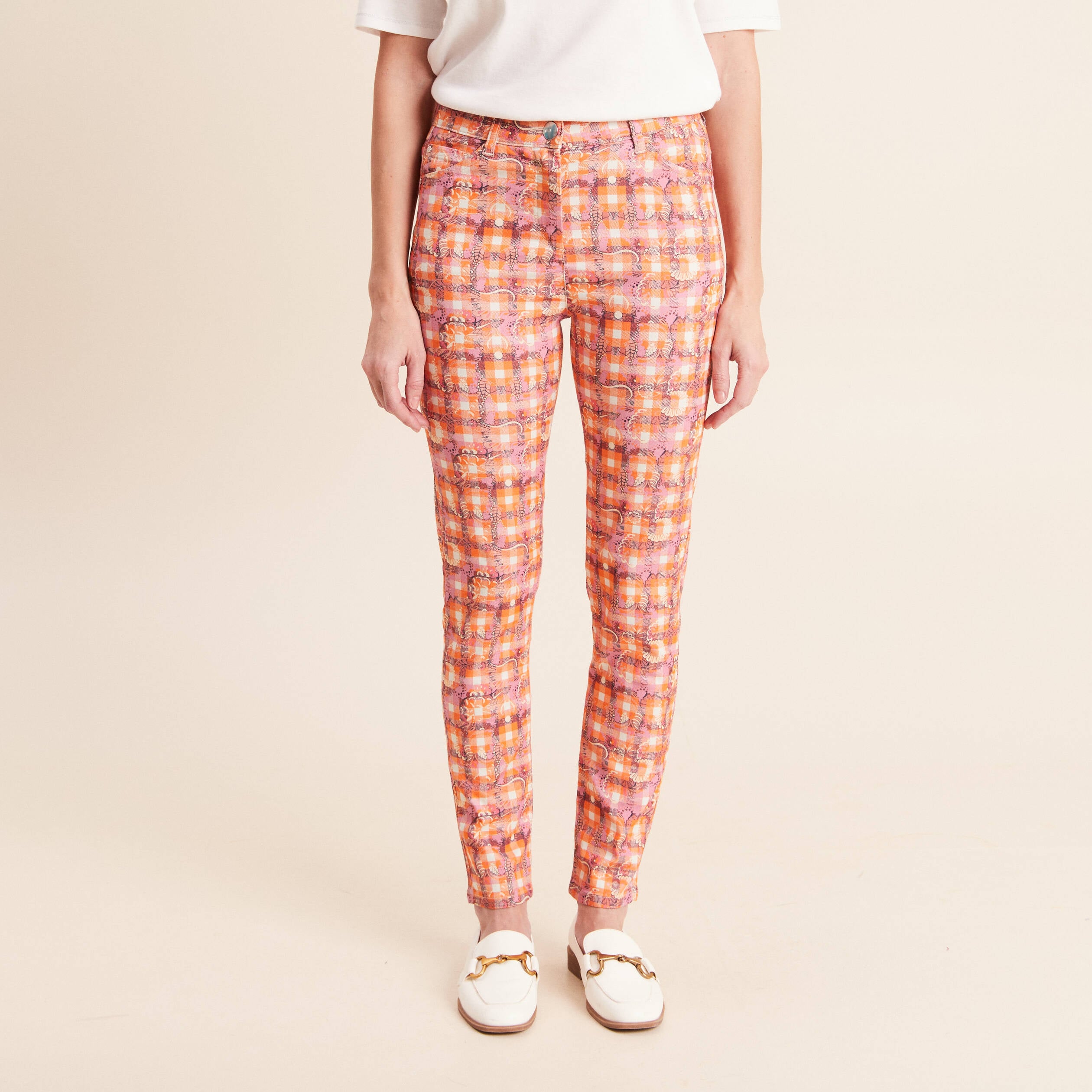 Pantalon magique Le L&eacute;ger coupe ajust&eacute;e orange femme