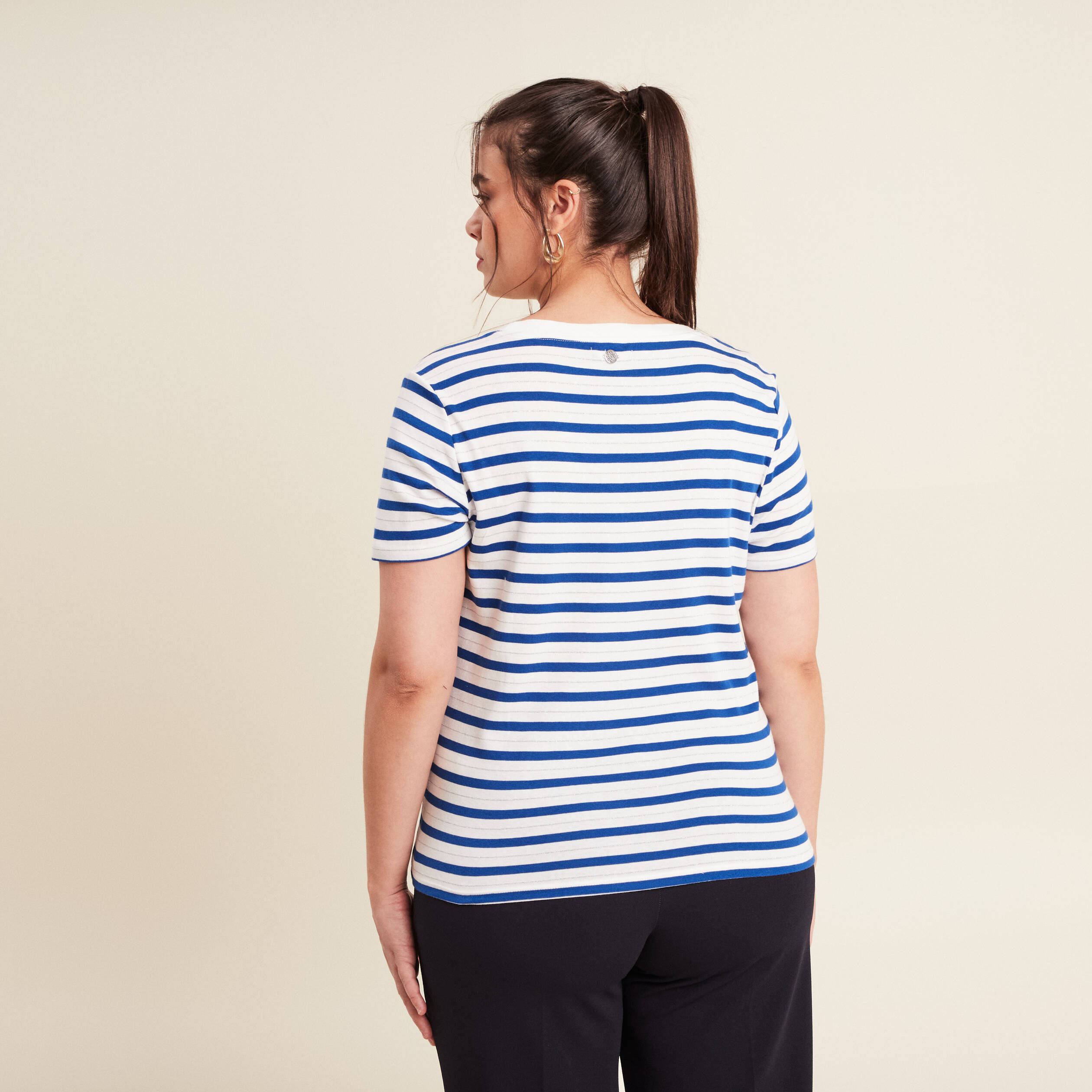 t shirt manches courtes bleu femme T-shirt manches courtes bleu femme