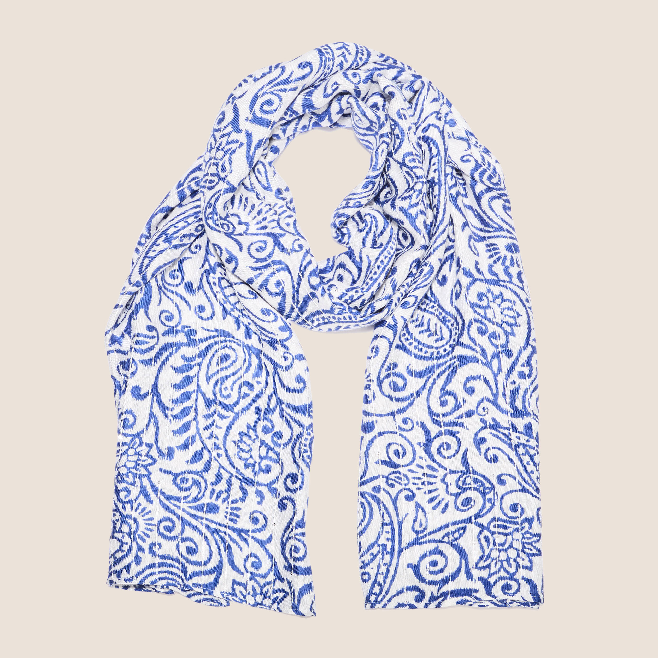 Foulard détails sequins bleu femme Vibs