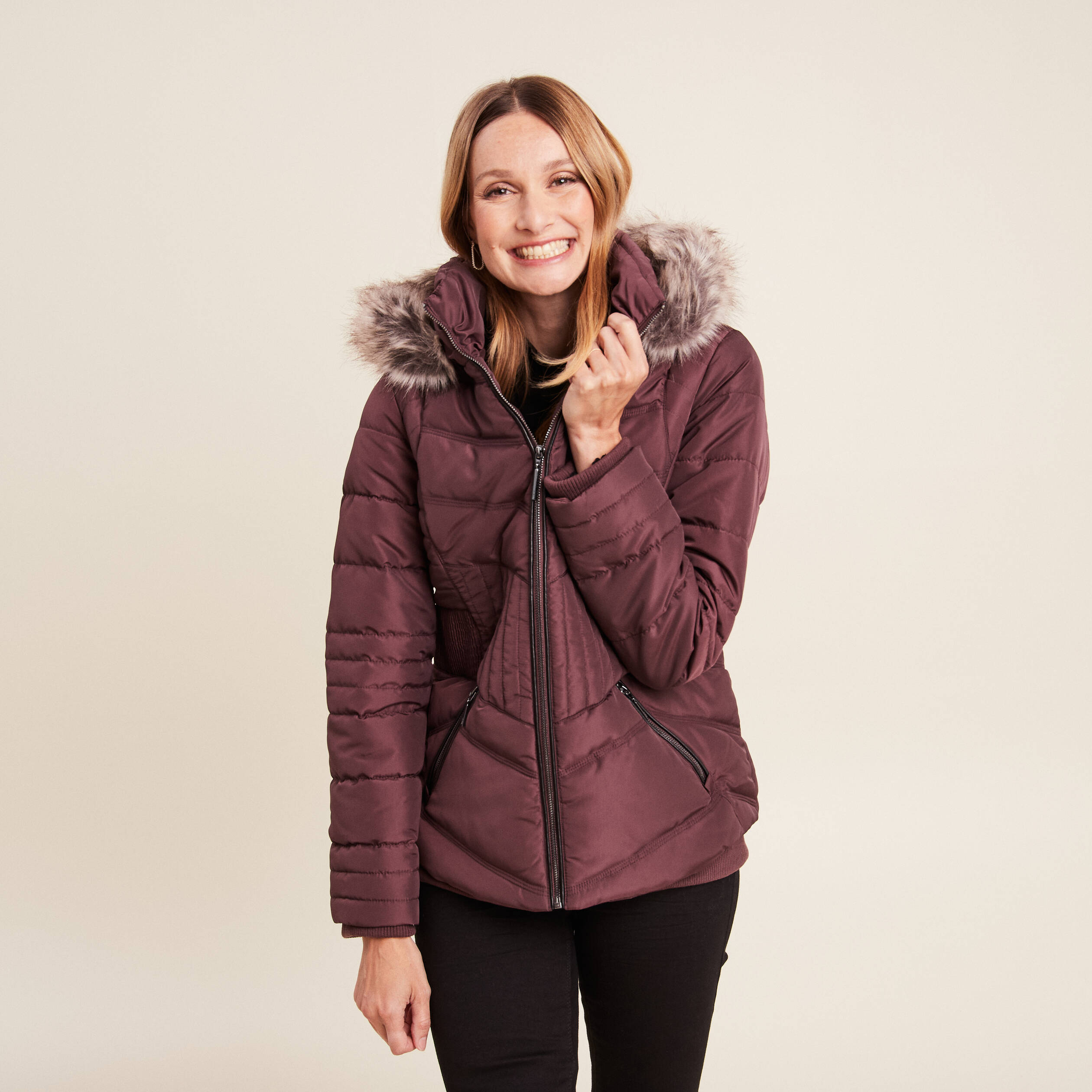 Sweat à Capuche Femme DKNY Sport Bordeaux - Taille L, Coton Doux, Logo (neuf Avec étiquettes)
