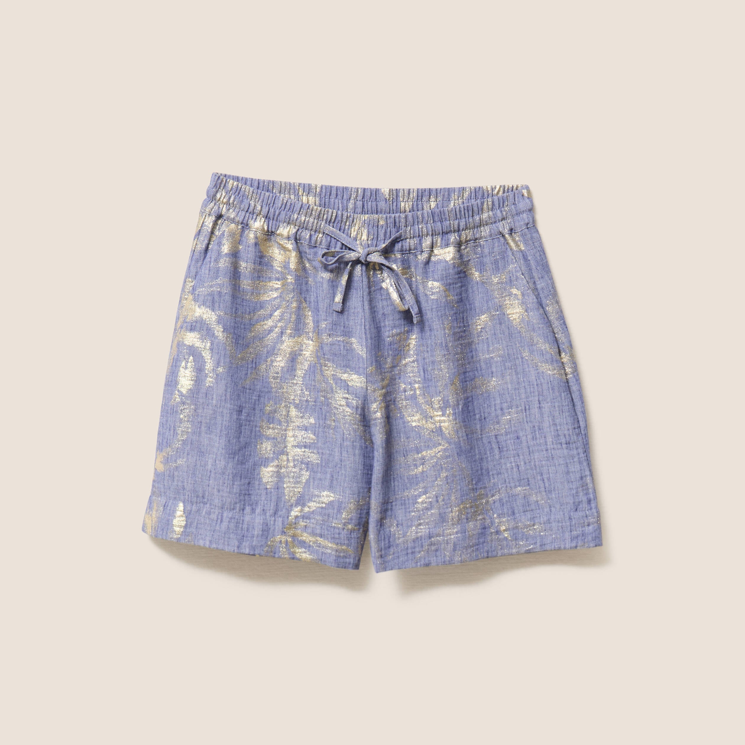 Short taille haute bleu lavande femme