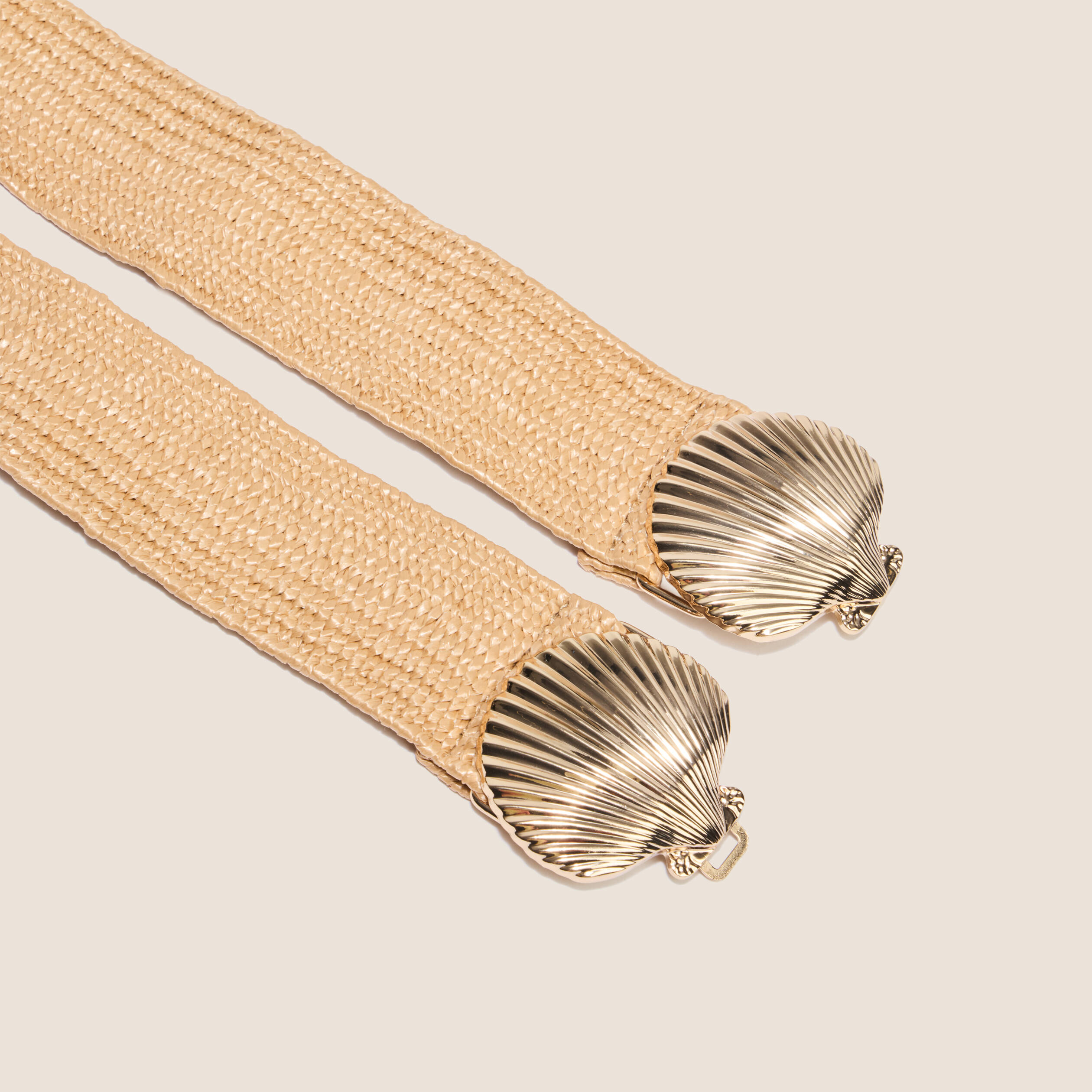 Ceinture boucle coquillage sable femme