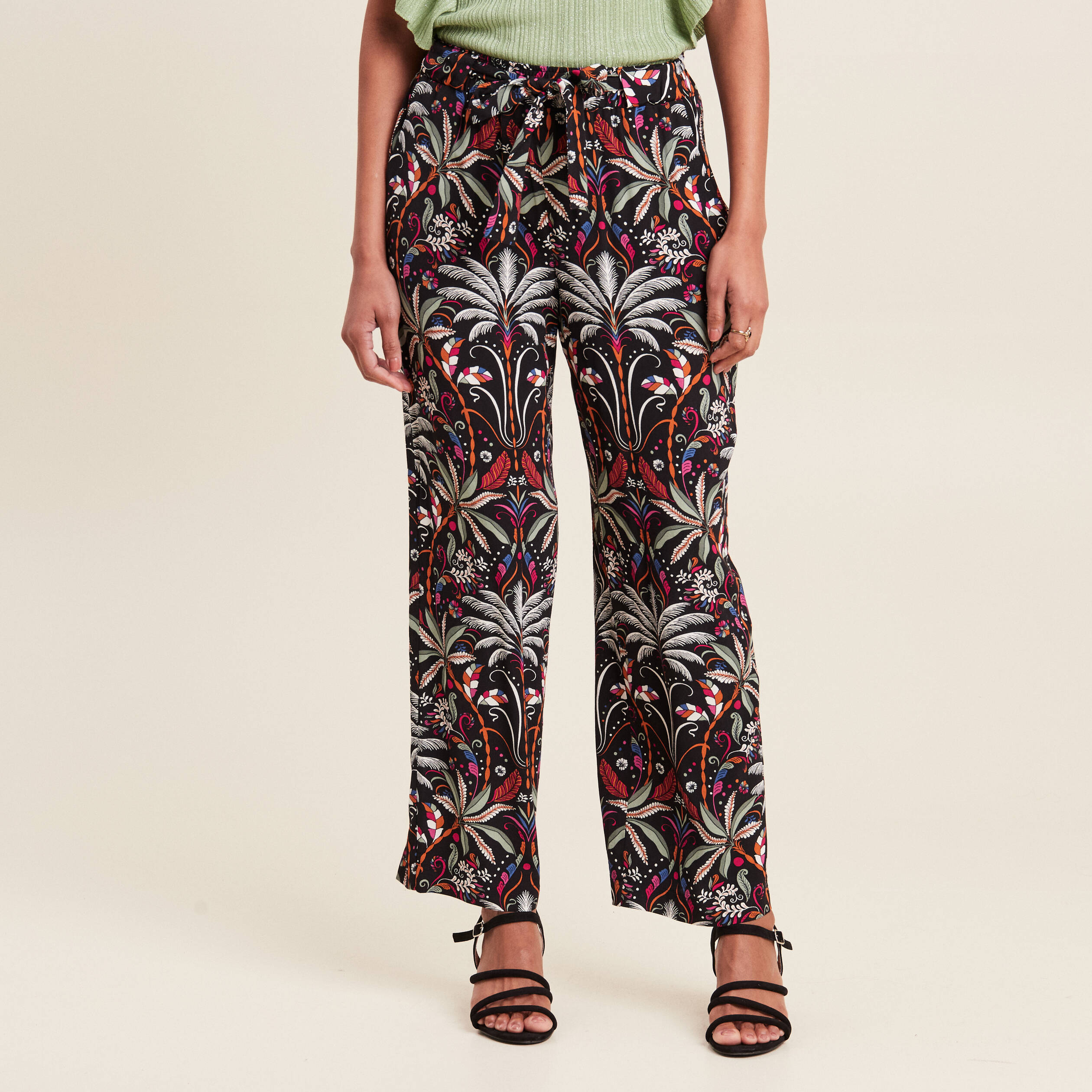 pantalon flou noir femme Pantalon flou noir femme