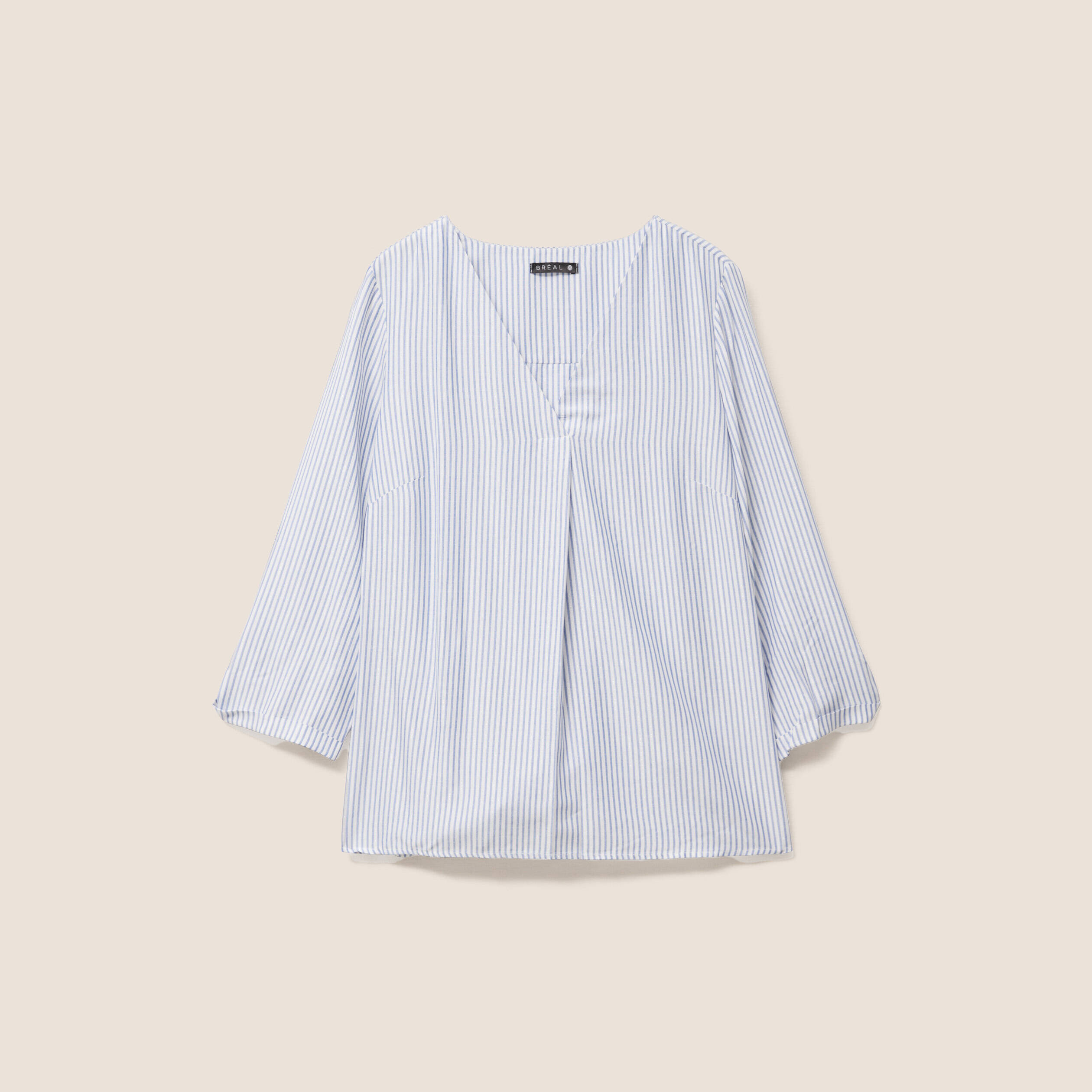 blouse fluide manches 34 bleu femme blouse fluide manches 3/4 bleu femme