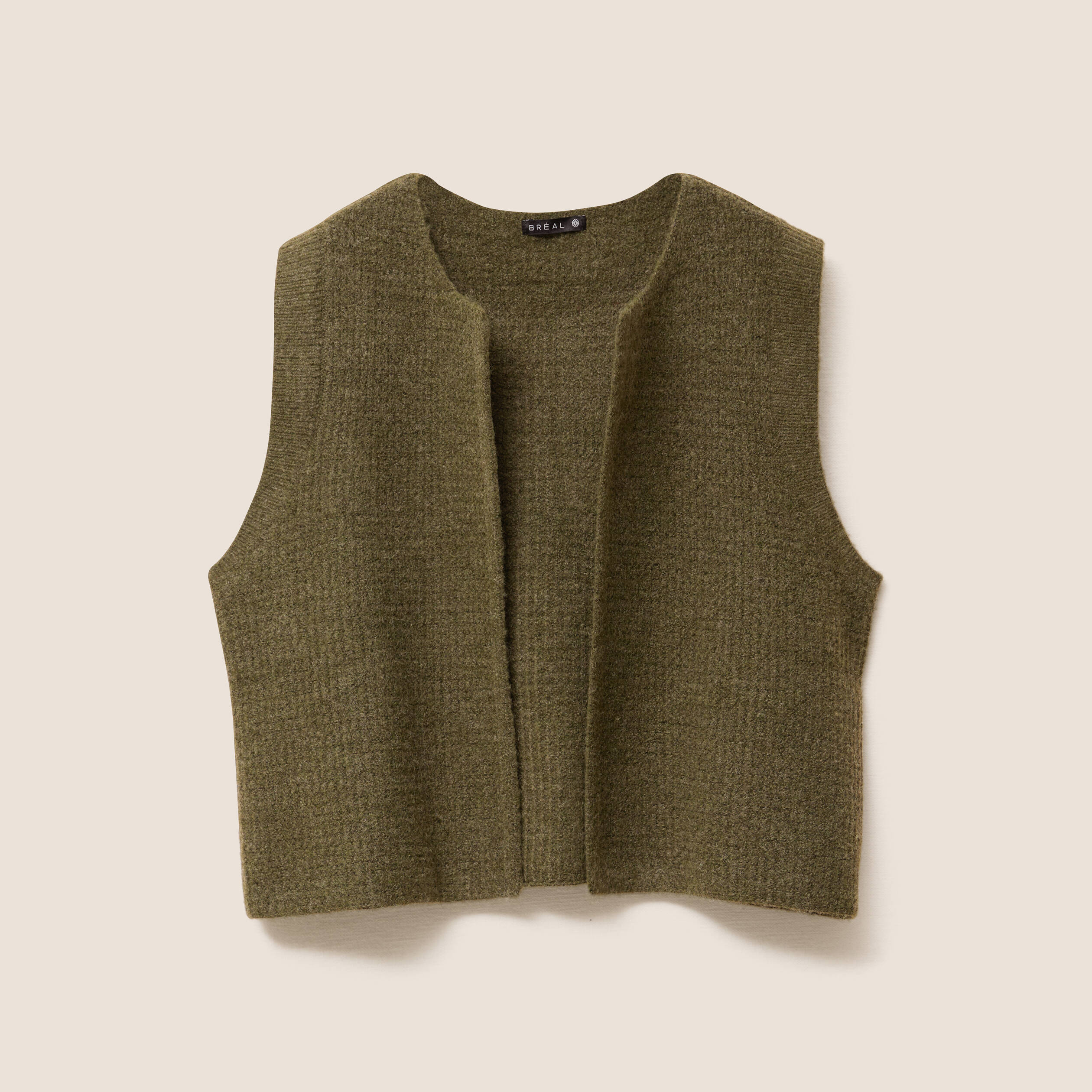 Gilet sans manches vert kaki femme