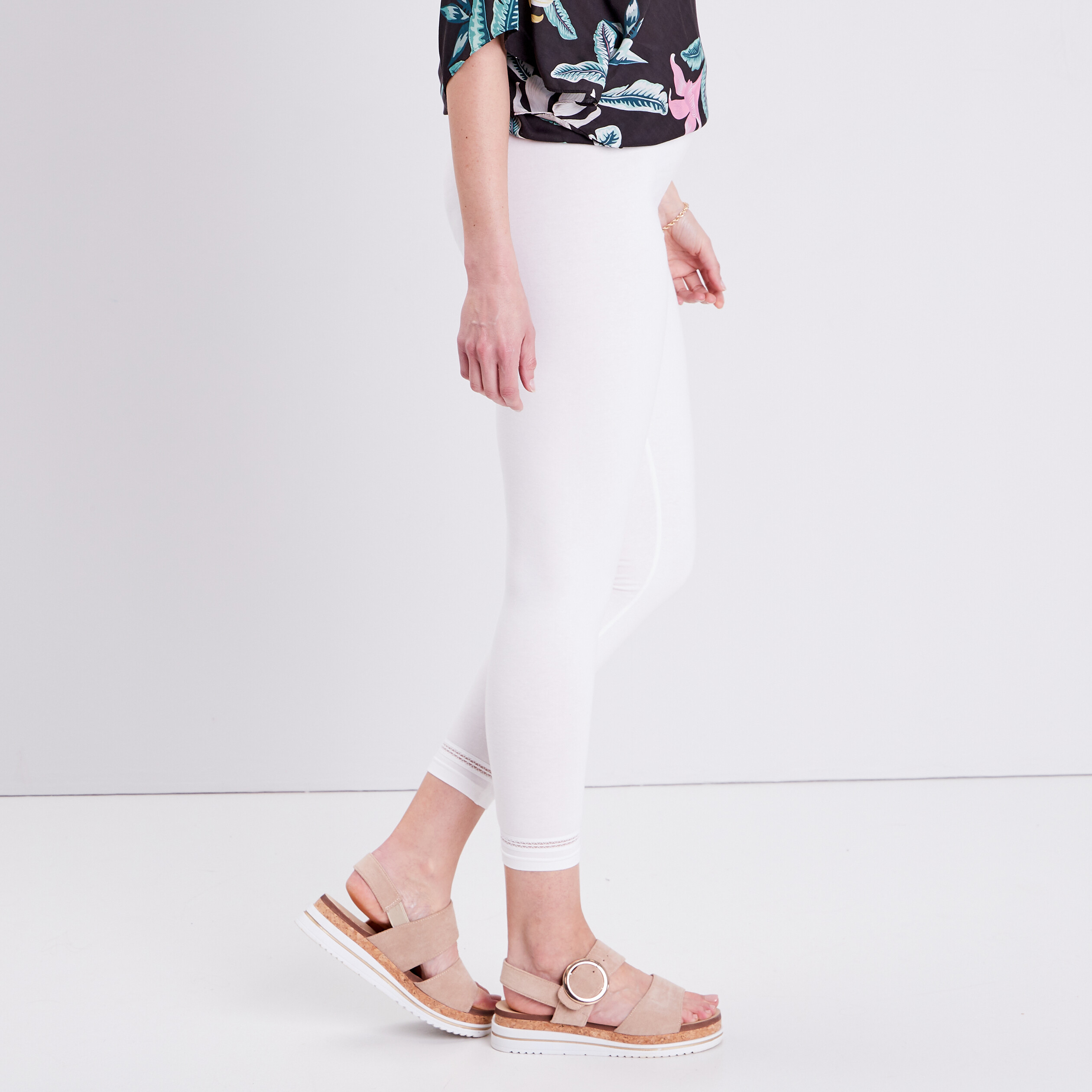 Legging taille standard blanc femme
