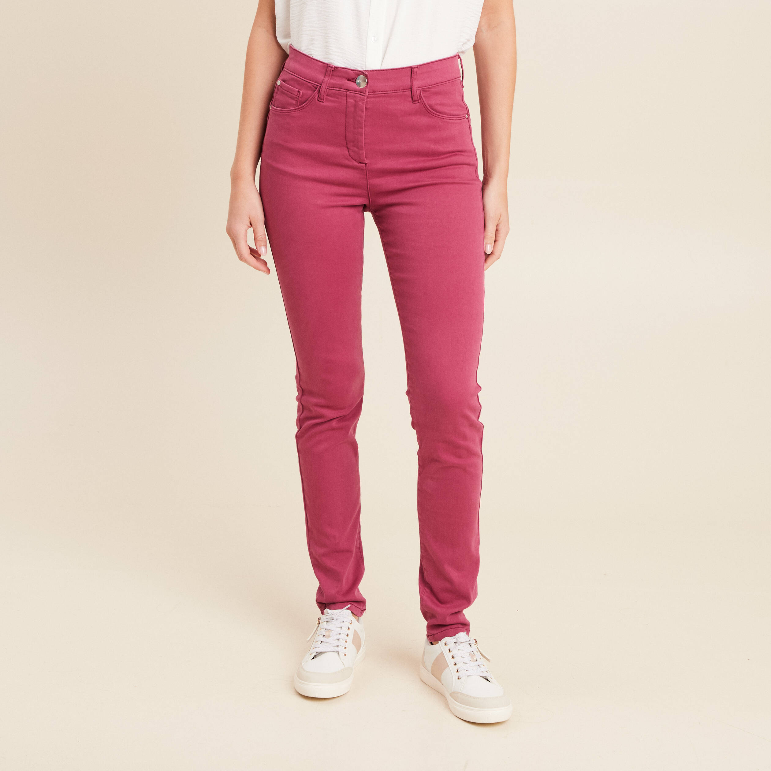 jean magique ajuste taille standard vieux rose femme Jean magique ajusté taille standard vieux rose femme