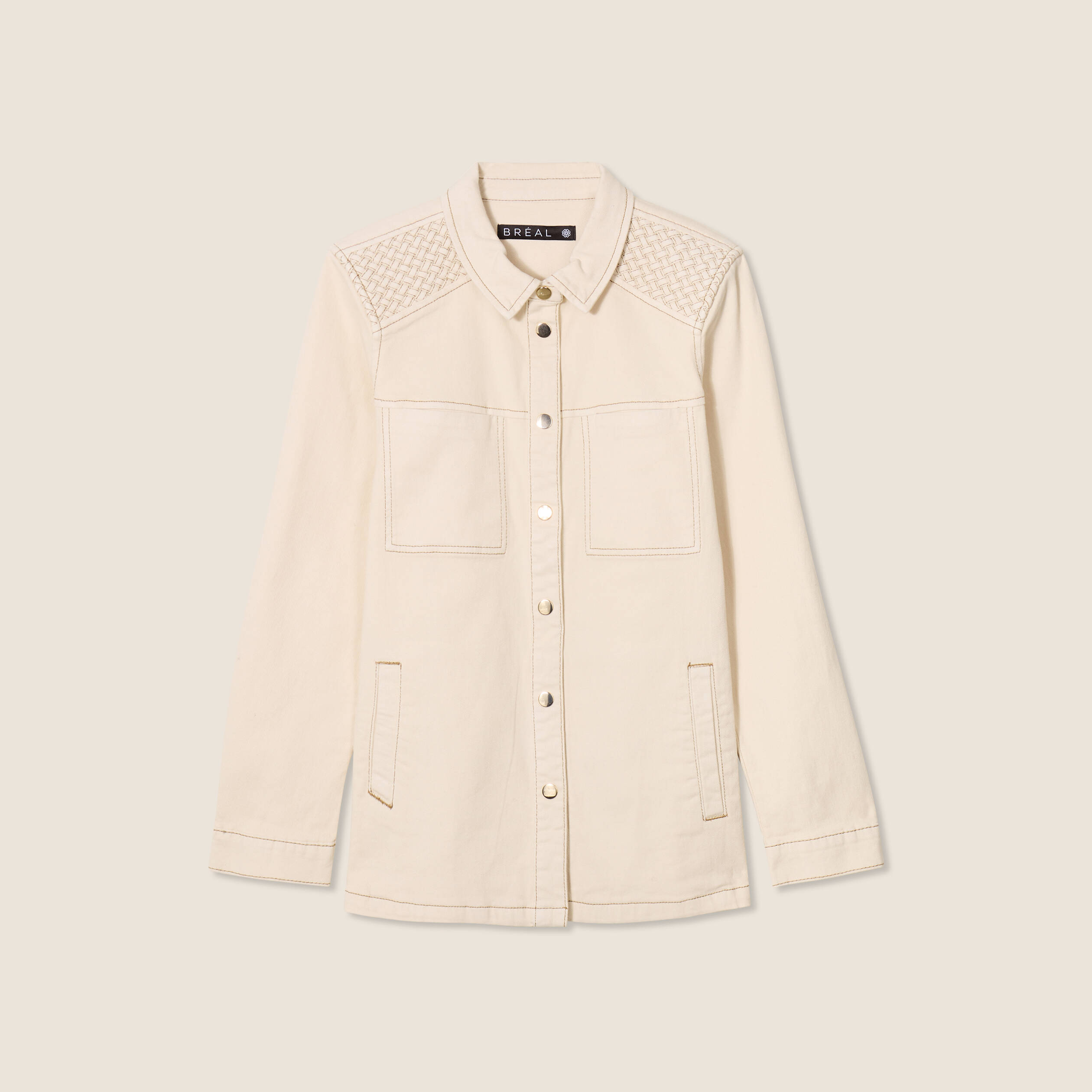 surchemise boutonnee ivoire femme Surchemise boutonnée ivoire femme