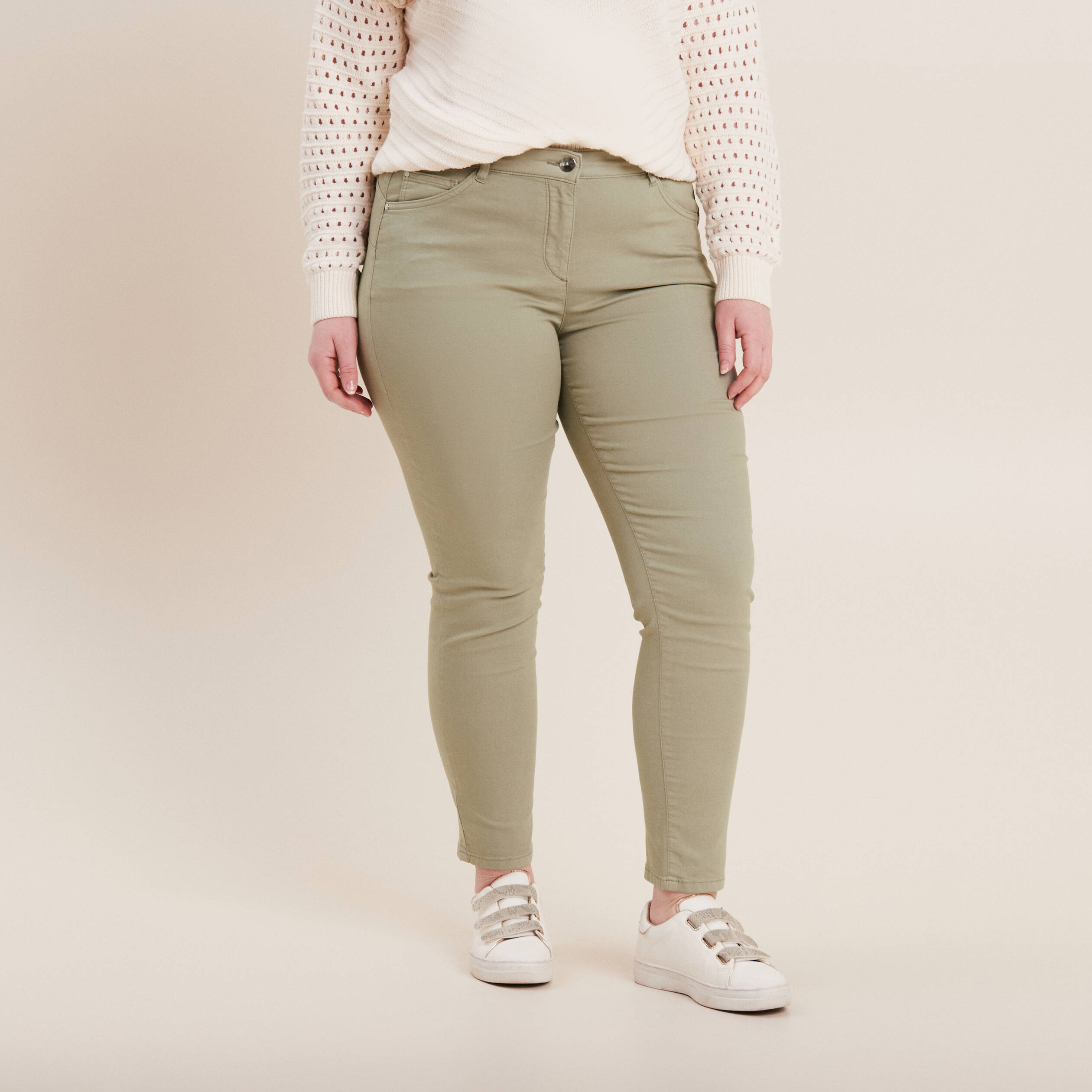 Pantalon magique Le L&eacute;ger coupe ajust&eacute;e vert clair femme